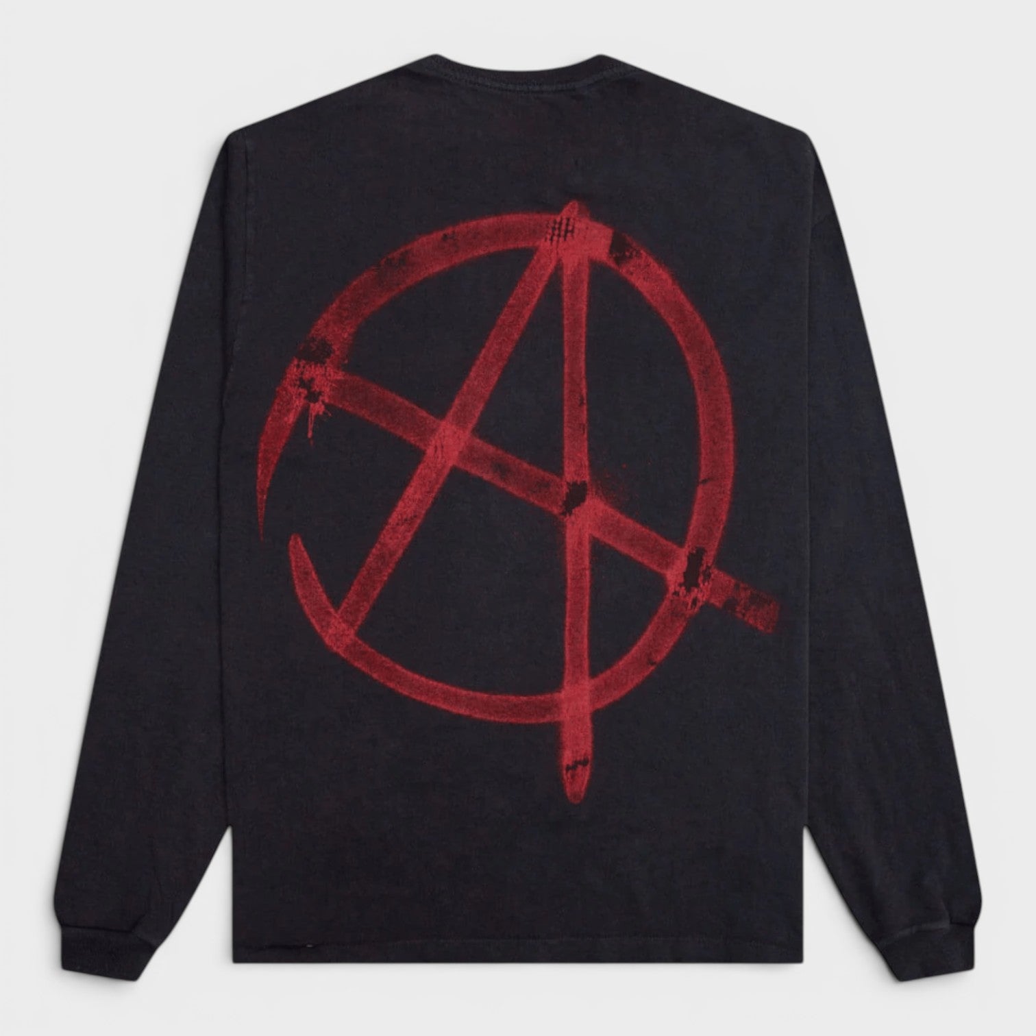 Anarchy Long Sleeve T-Shirt Black Red