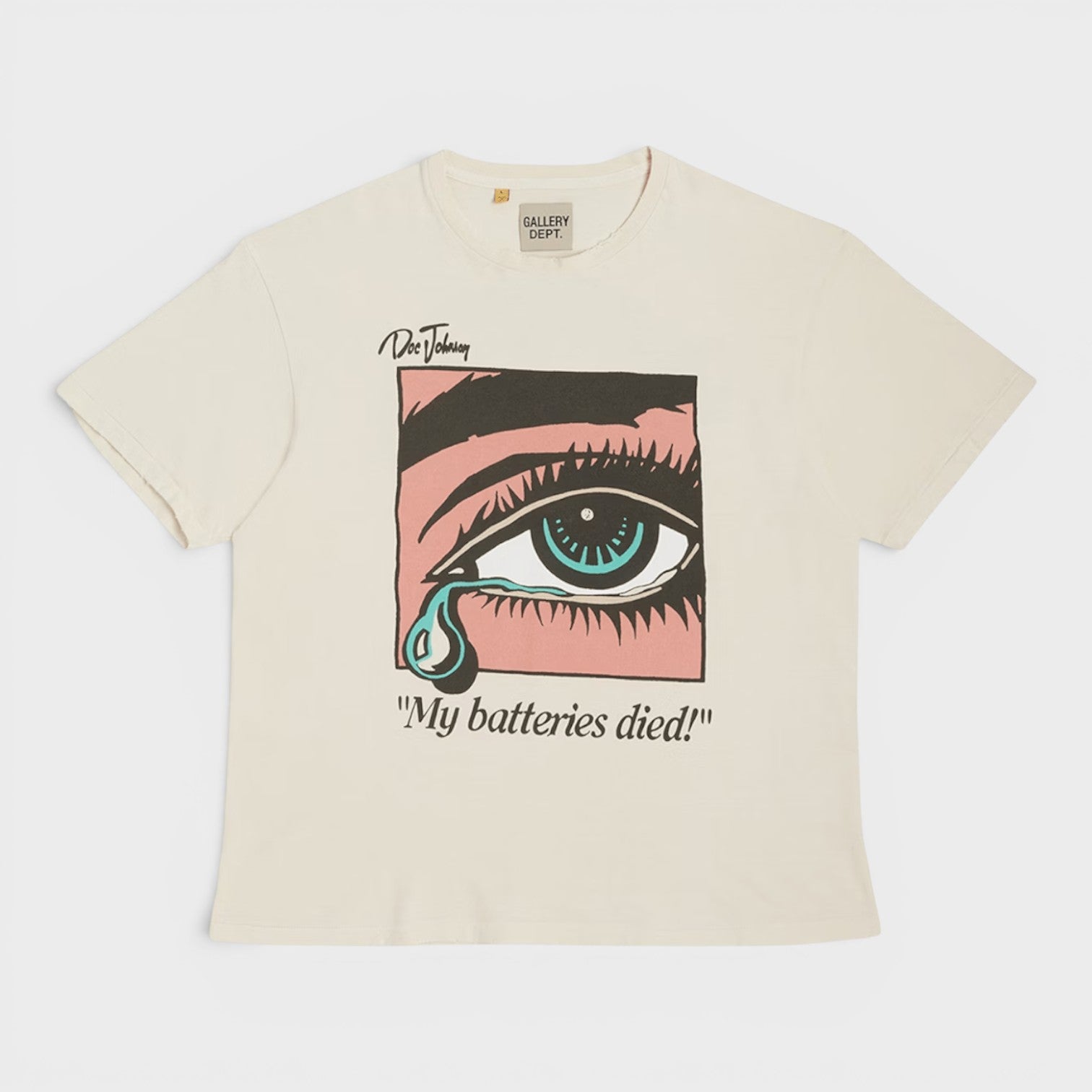 Dead Batteries Tee Antique White
