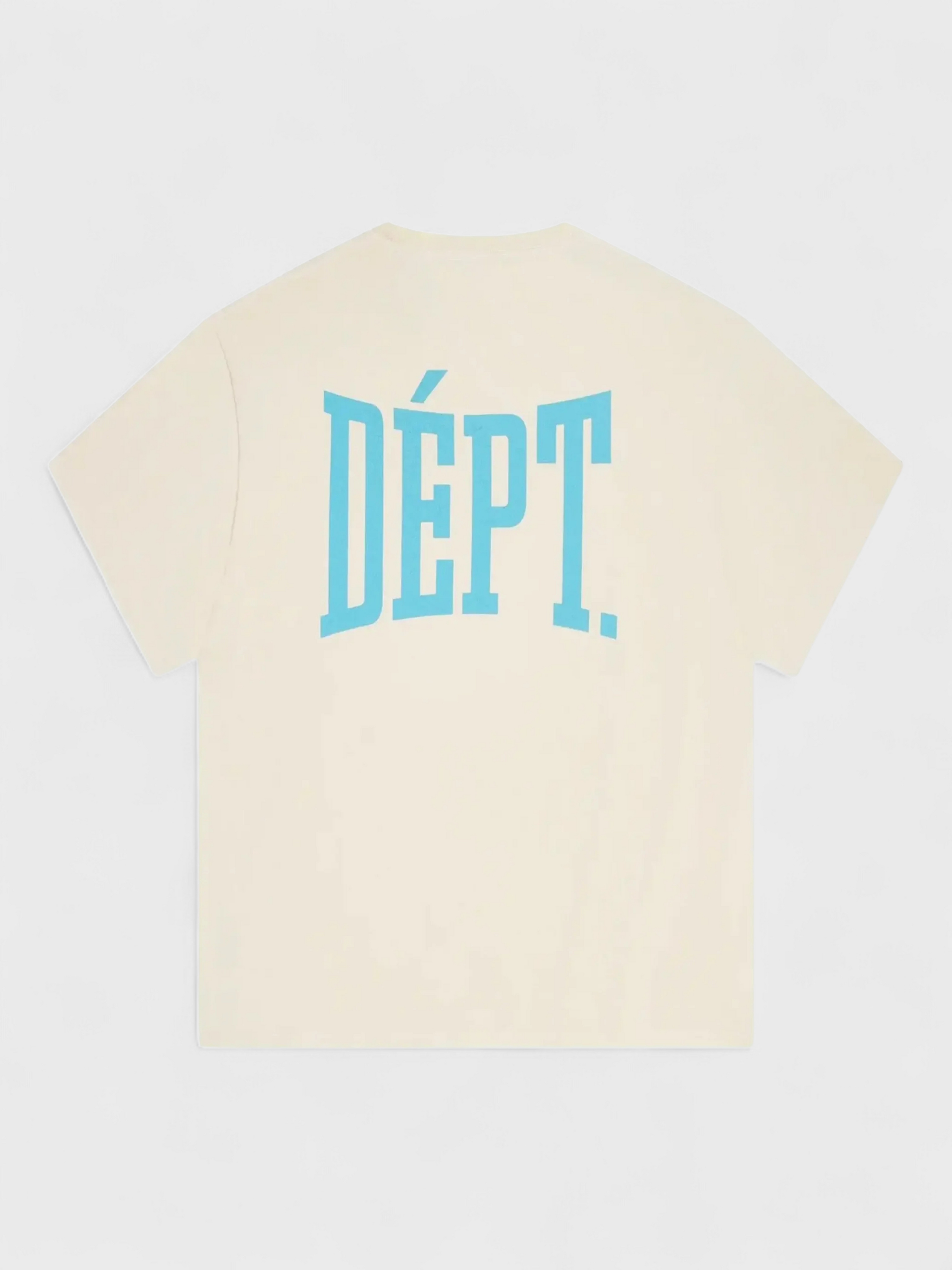 Gallery Dept. Logo Print T-shirt Beige Blue