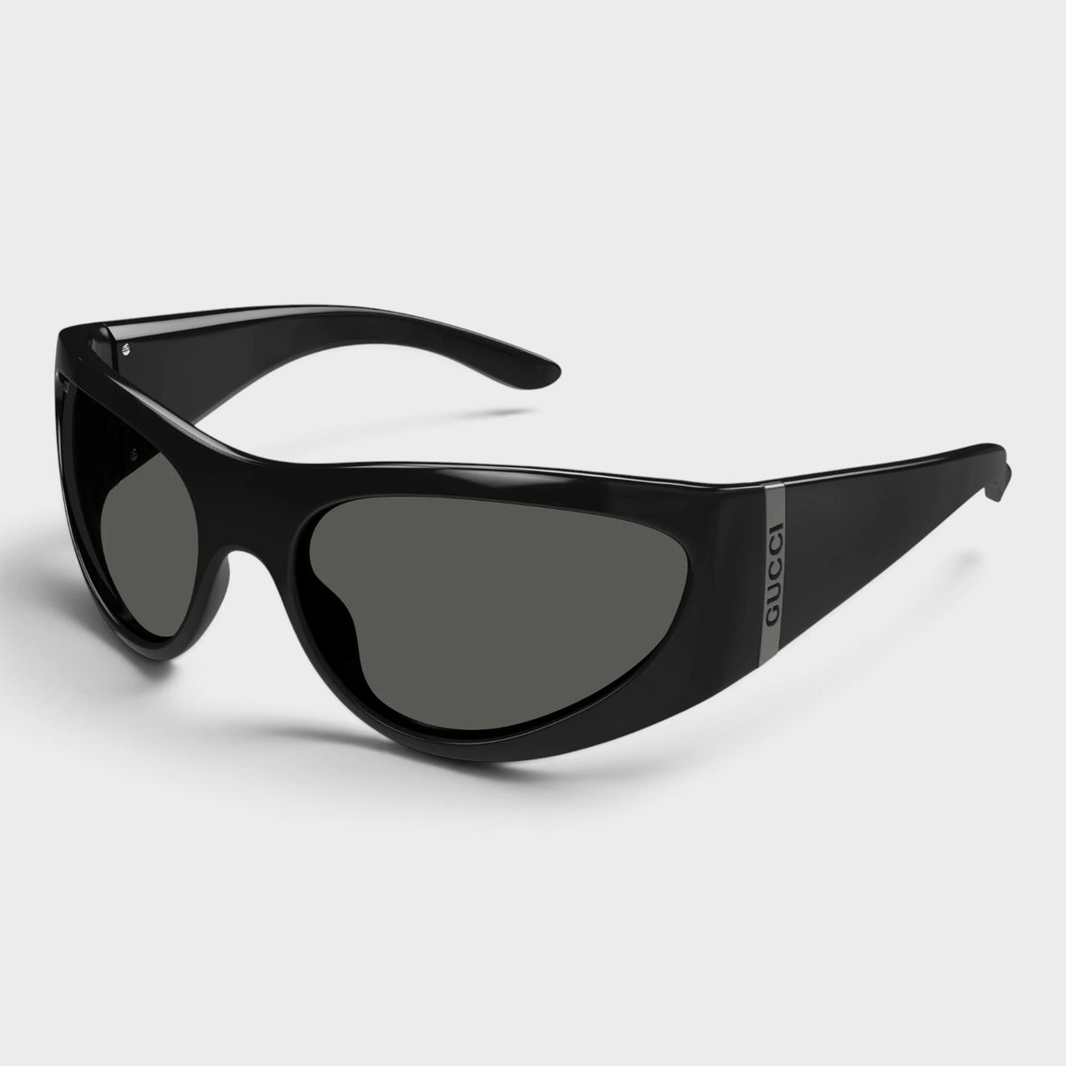 Logo Shield Sunglasses Black Grey