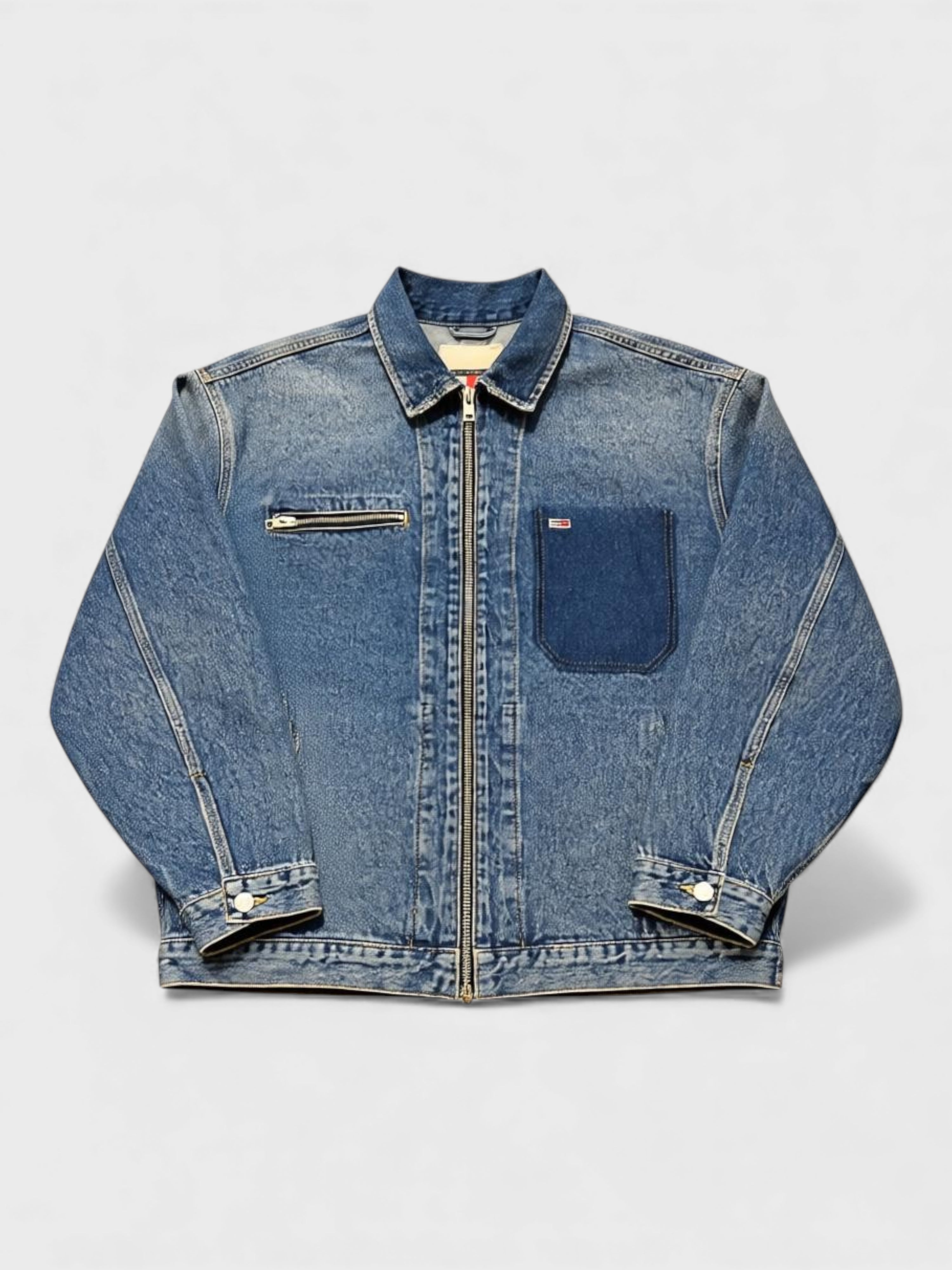 Tommy Hilfiger Jeans Aiden Oversized Mailman Jacket Denim Blue