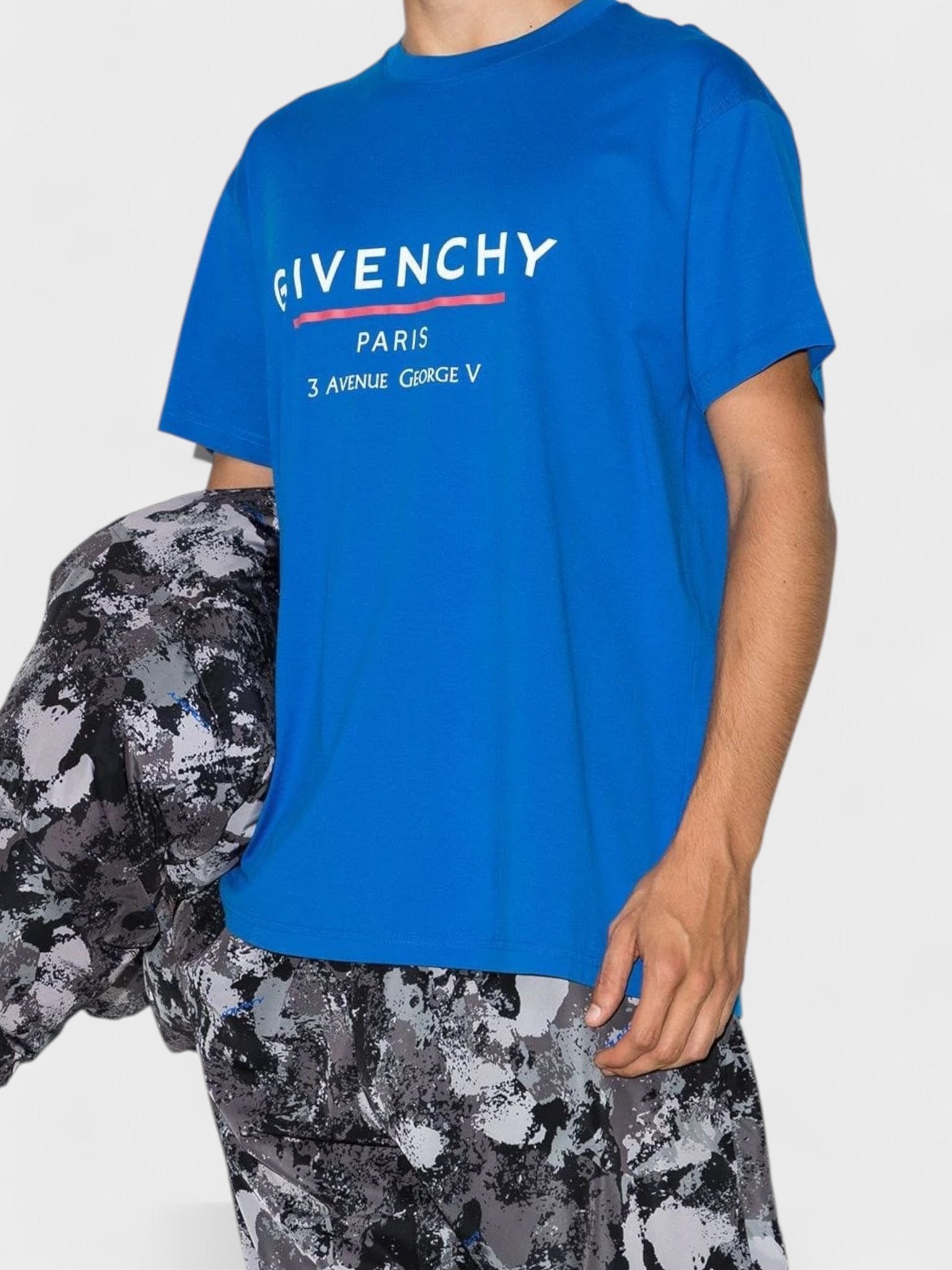 Givenchy Oversized T-Shirt Givenchy Address Ocean Blue - Supplied FashionGivenchy