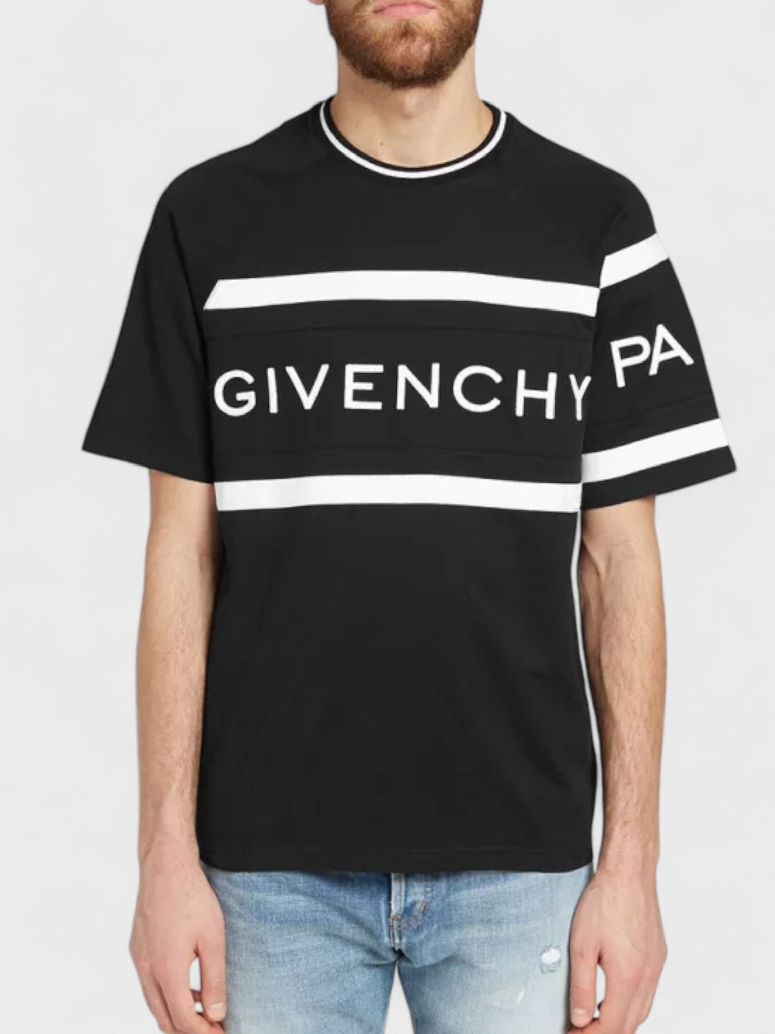 Givenchy Slim Fit Givenchy Band T-Shirt Black - Supplied FashionGivenchy