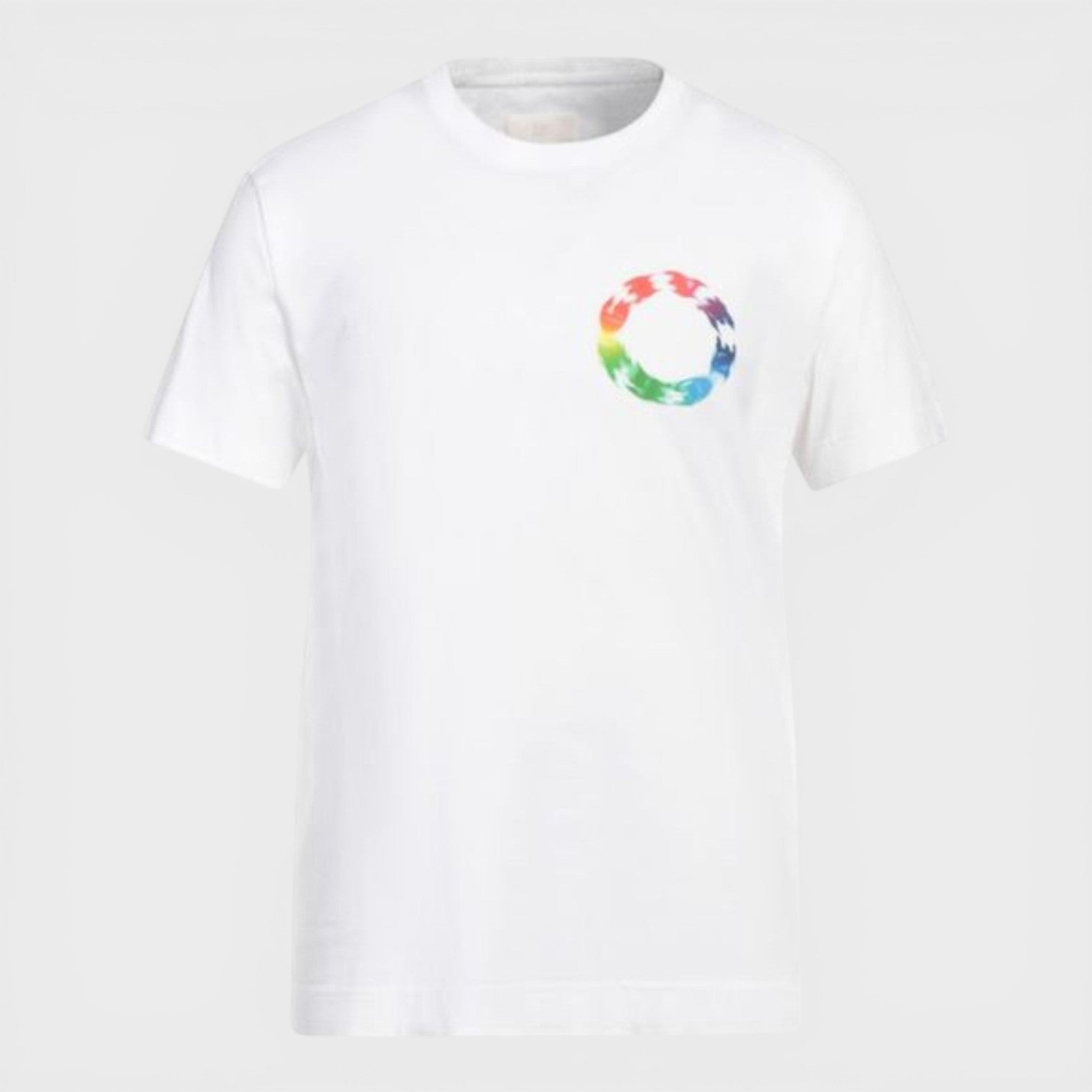 Slim Fit T-Shirt Circle Multi White
