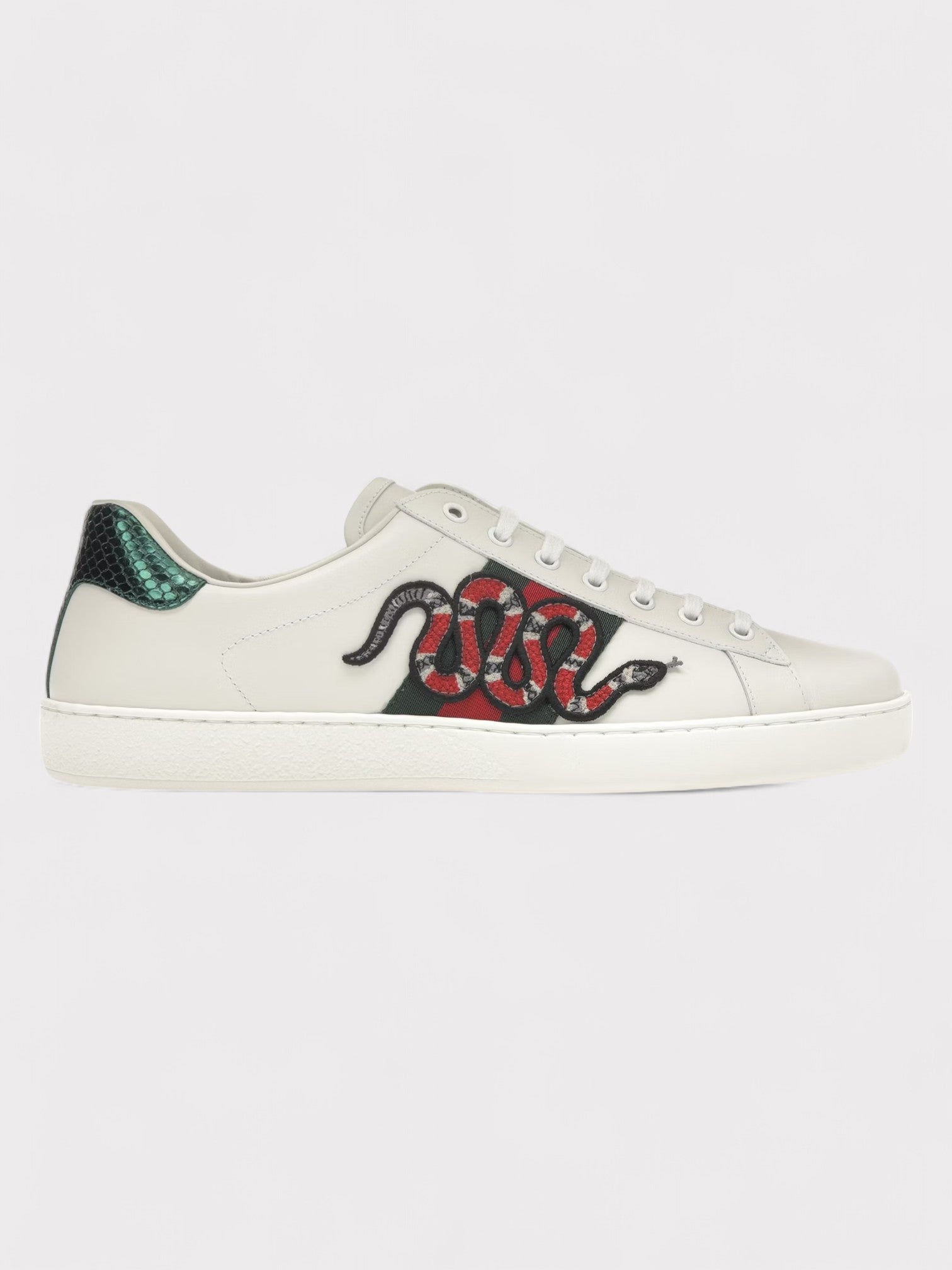 Gucci Ace Embroidered Snake White - Supplied FashionGucci