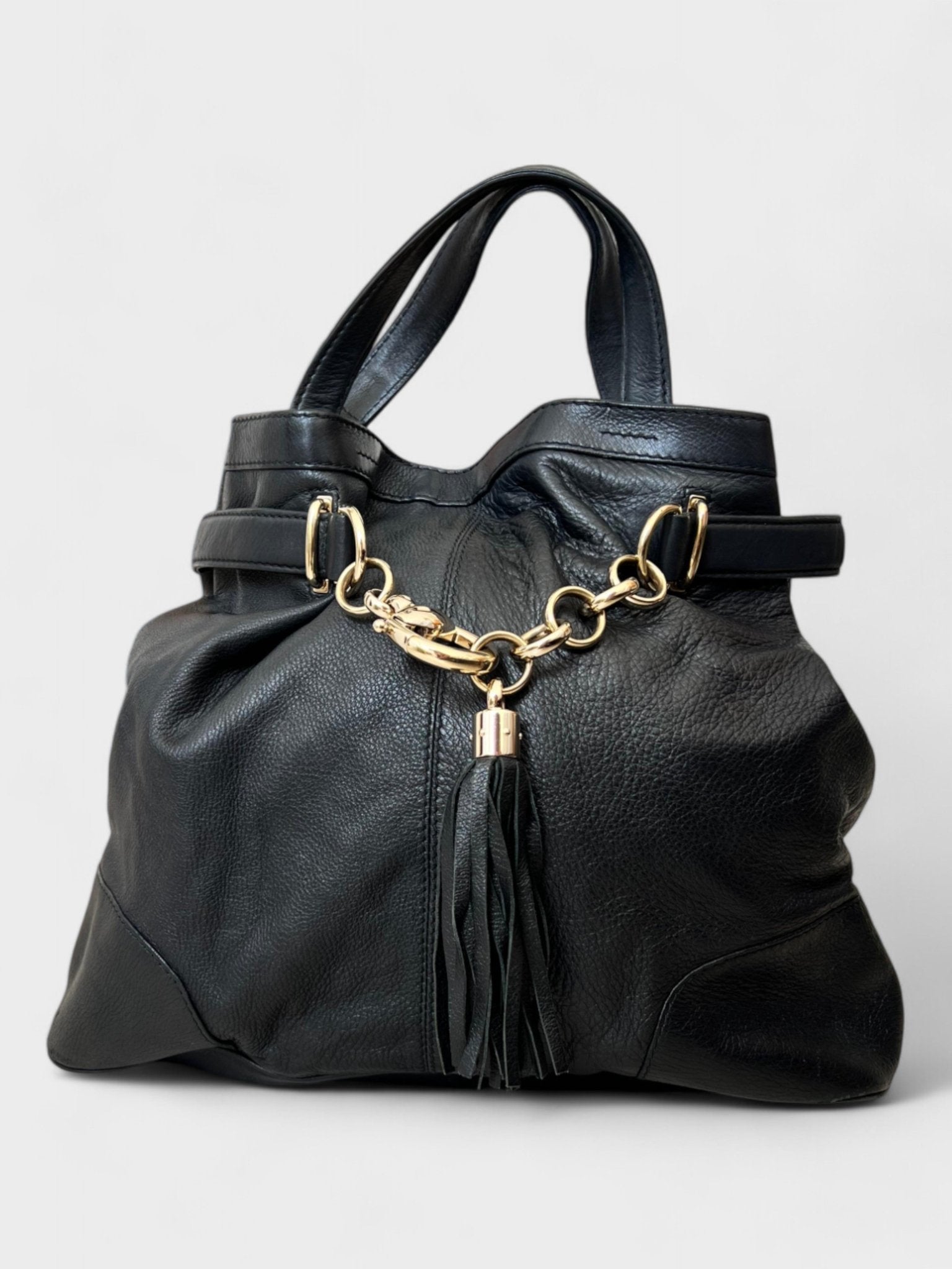 Gucci Black Leather Sienna Bit Tote - Supplied FashionGucci