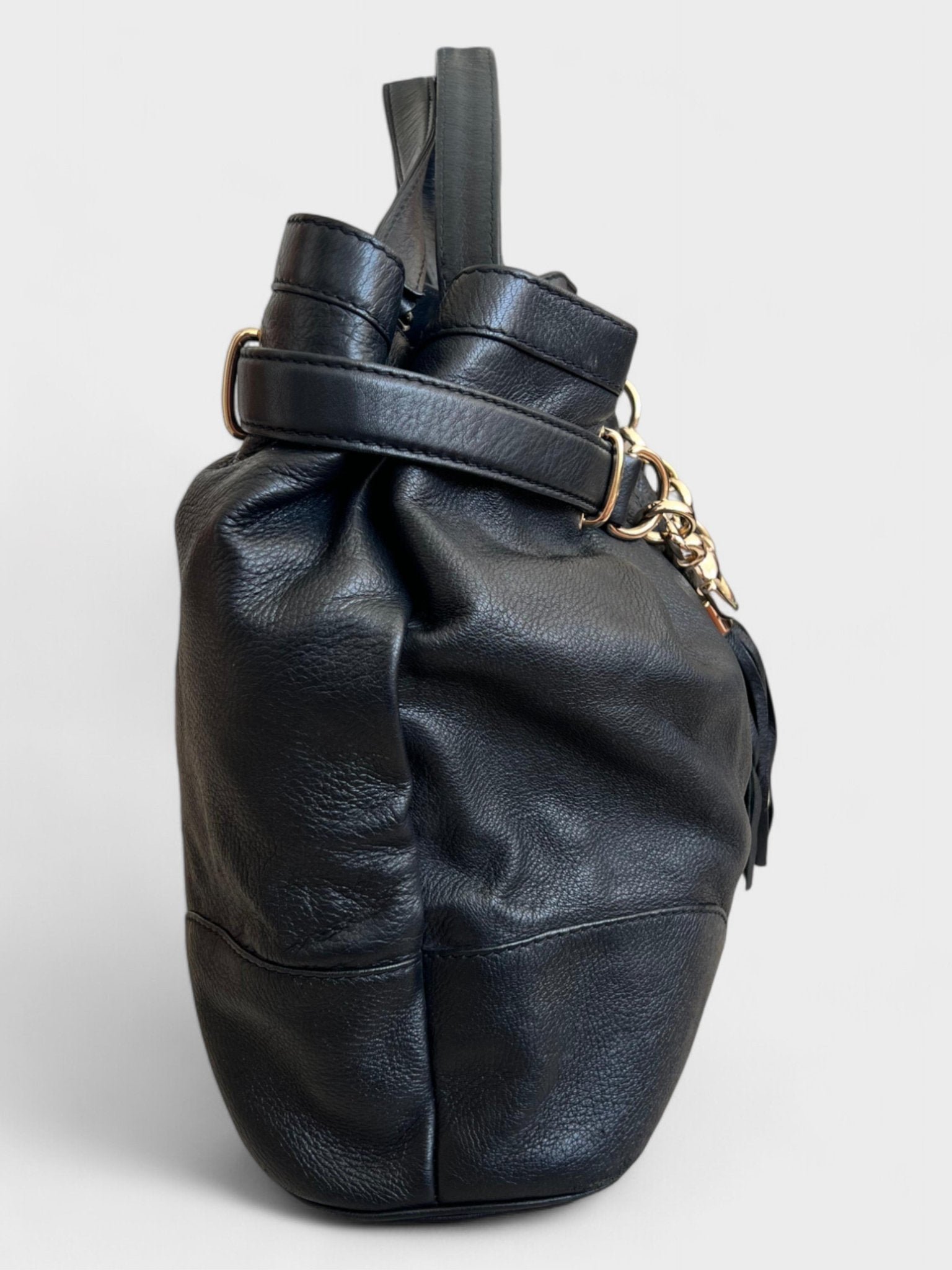 Gucci Black Leather Sienna Bit Tote - Supplied FashionGucci