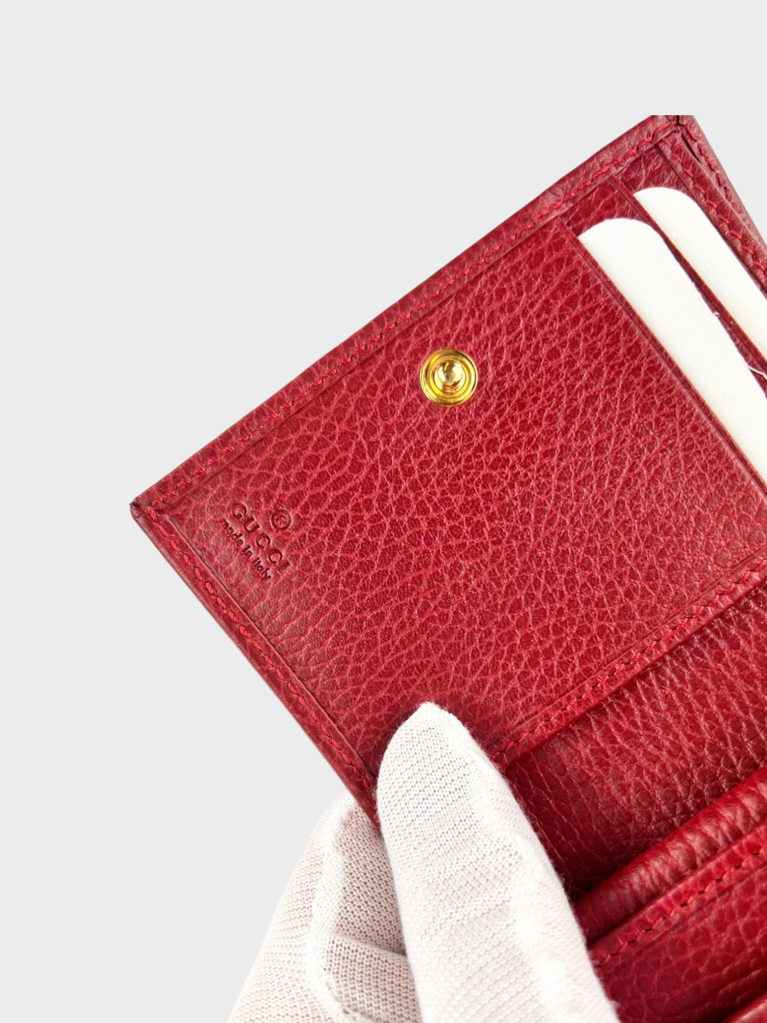 Gucci GG Marmont Leather Wallet Red - Supplied LuxuryGucci