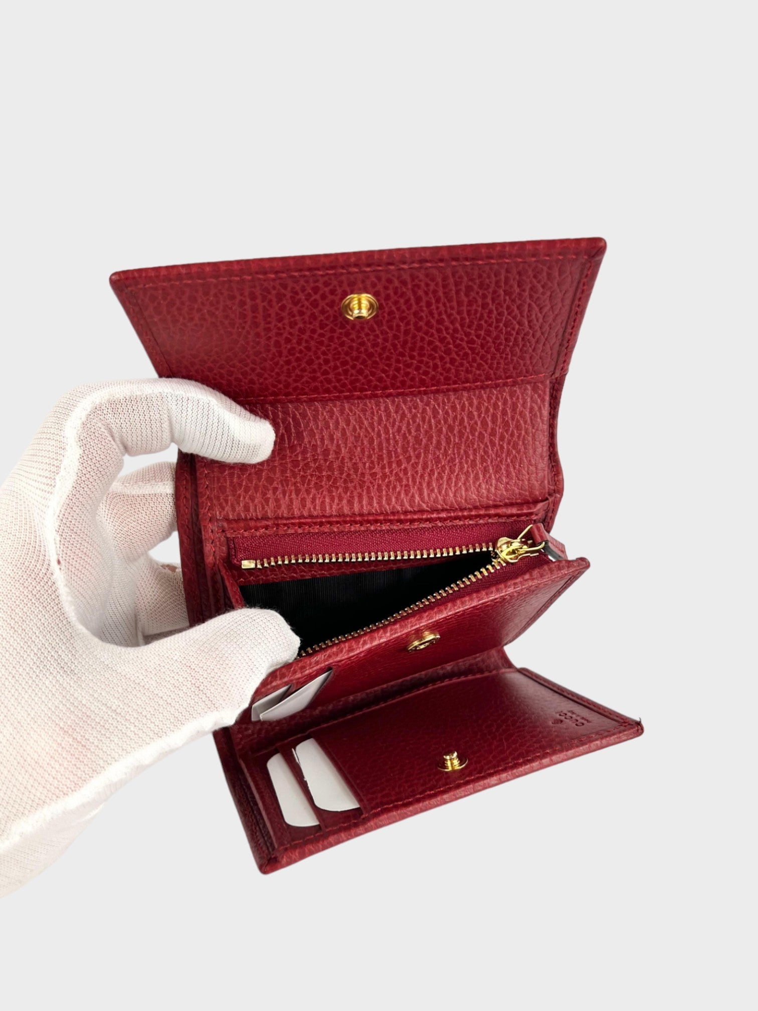 Gucci GG Marmont Leather Wallet Red - Supplied LuxuryGucci