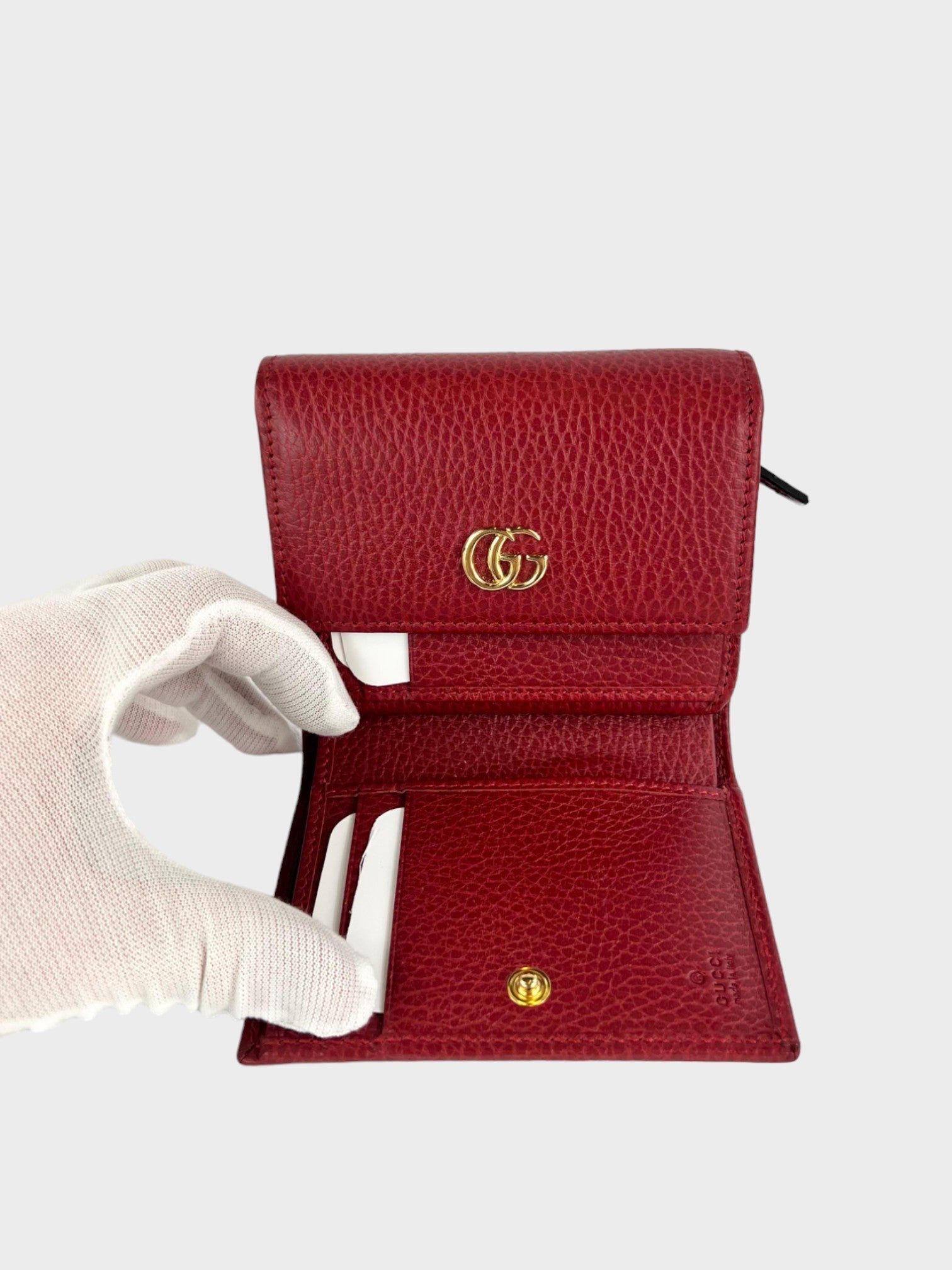 Gucci GG Marmont Leather Wallet Red - Supplied LuxuryGucci