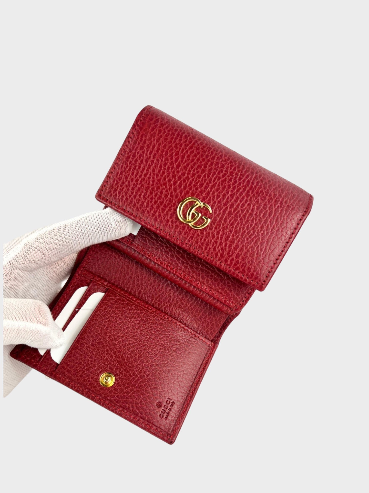 Gucci GG Marmont Leather Wallet Red - Supplied LuxuryGucci