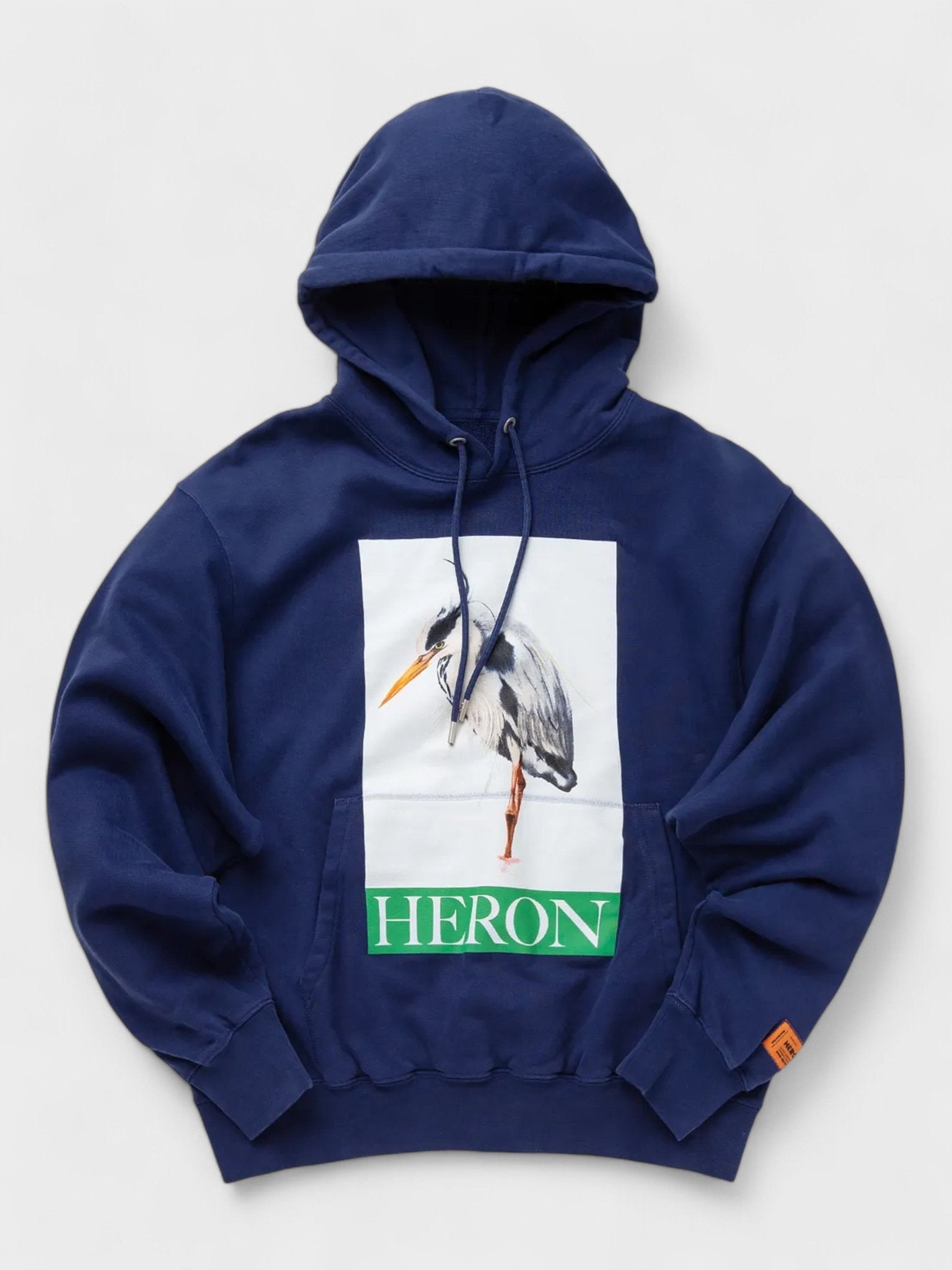 Heron Preston Bird Painted Hoodie Navy Blue - Supplied FashionHeron Preston