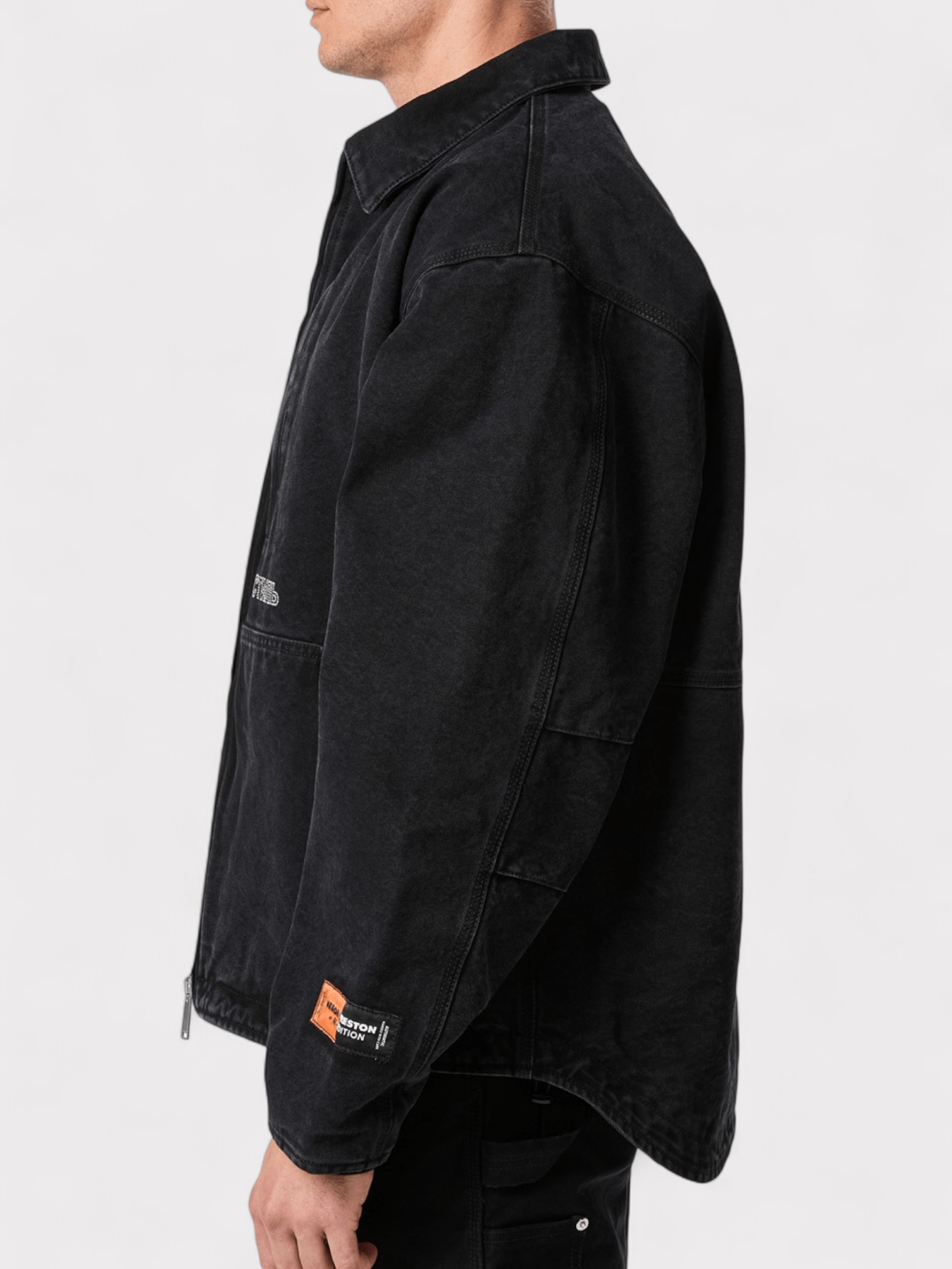 Heron Preston CTNMB Logo Canvas Padded Jacket Black - Supplied FashionHeron Preston