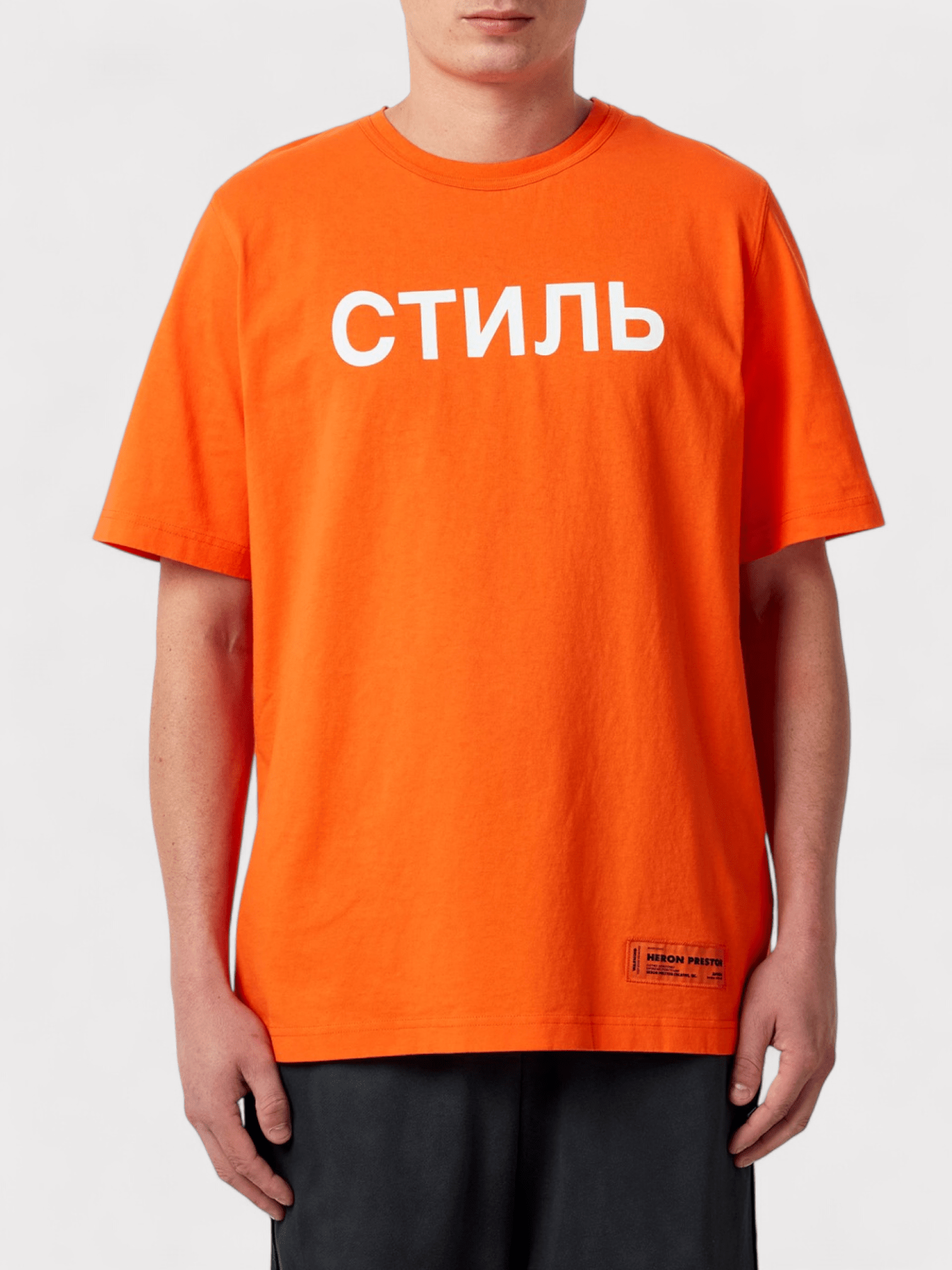 Heron Preston CTNMB Logo T Shirt Orange - Supplied FashionHeron Preston