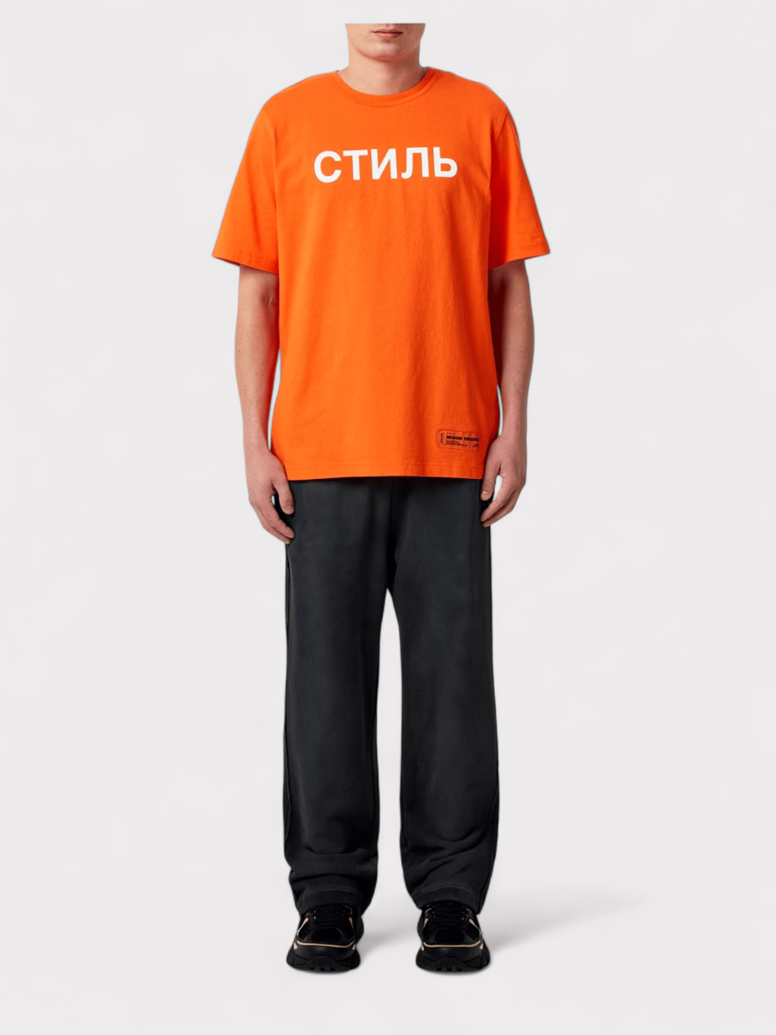 Heron Preston CTNMB Logo T Shirt Orange - Supplied FashionHeron Preston