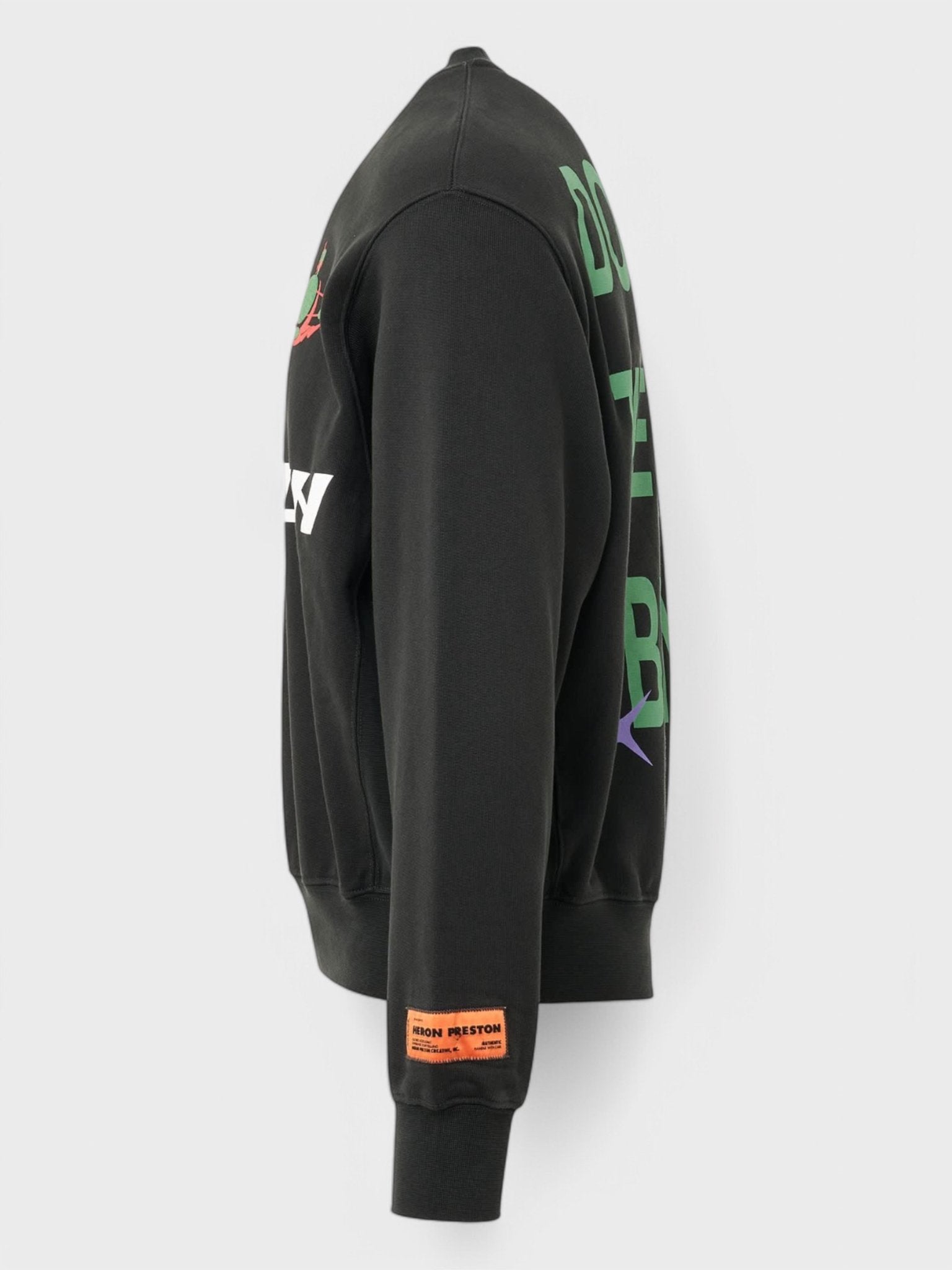 Heron Preston Globe Burn Crewneck Sweatshirt Black - Supplied FashionHERON PRESTON