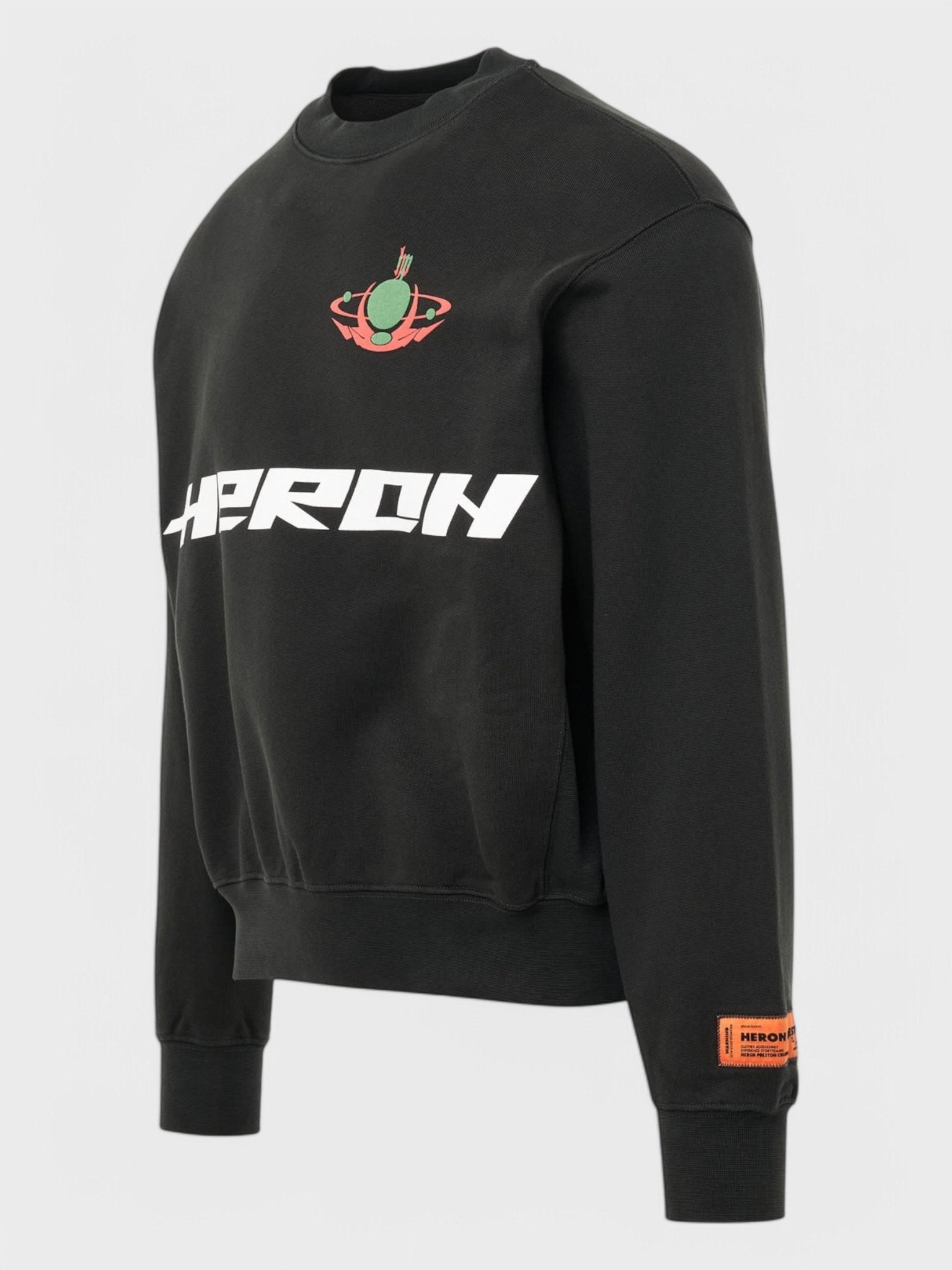 Heron Preston Globe Burn Crewneck Sweatshirt Black - Supplied FashionHERON PRESTON