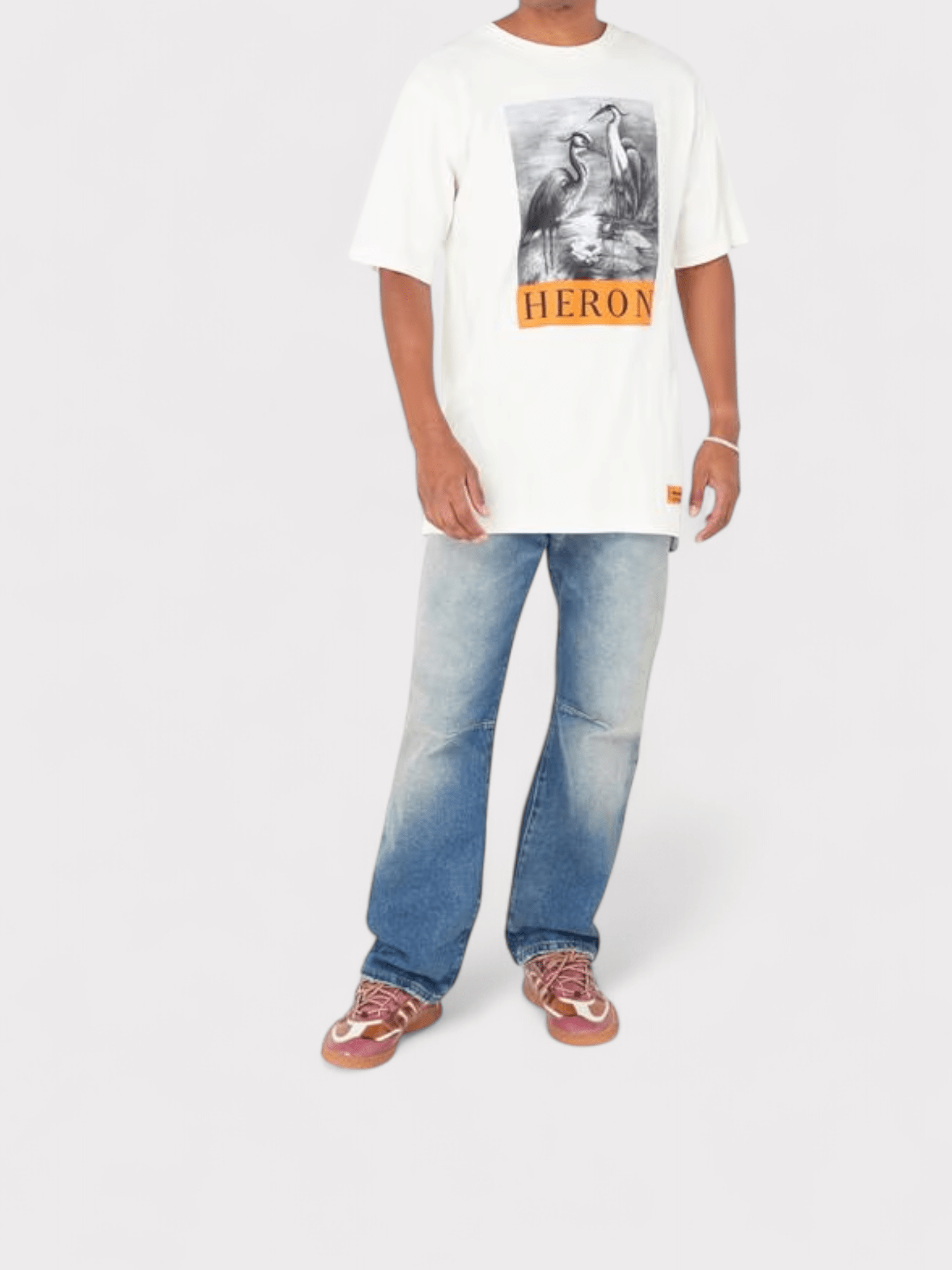 Heron Preston Heron Print T Shirt White - Supplied FashionHeron Preston