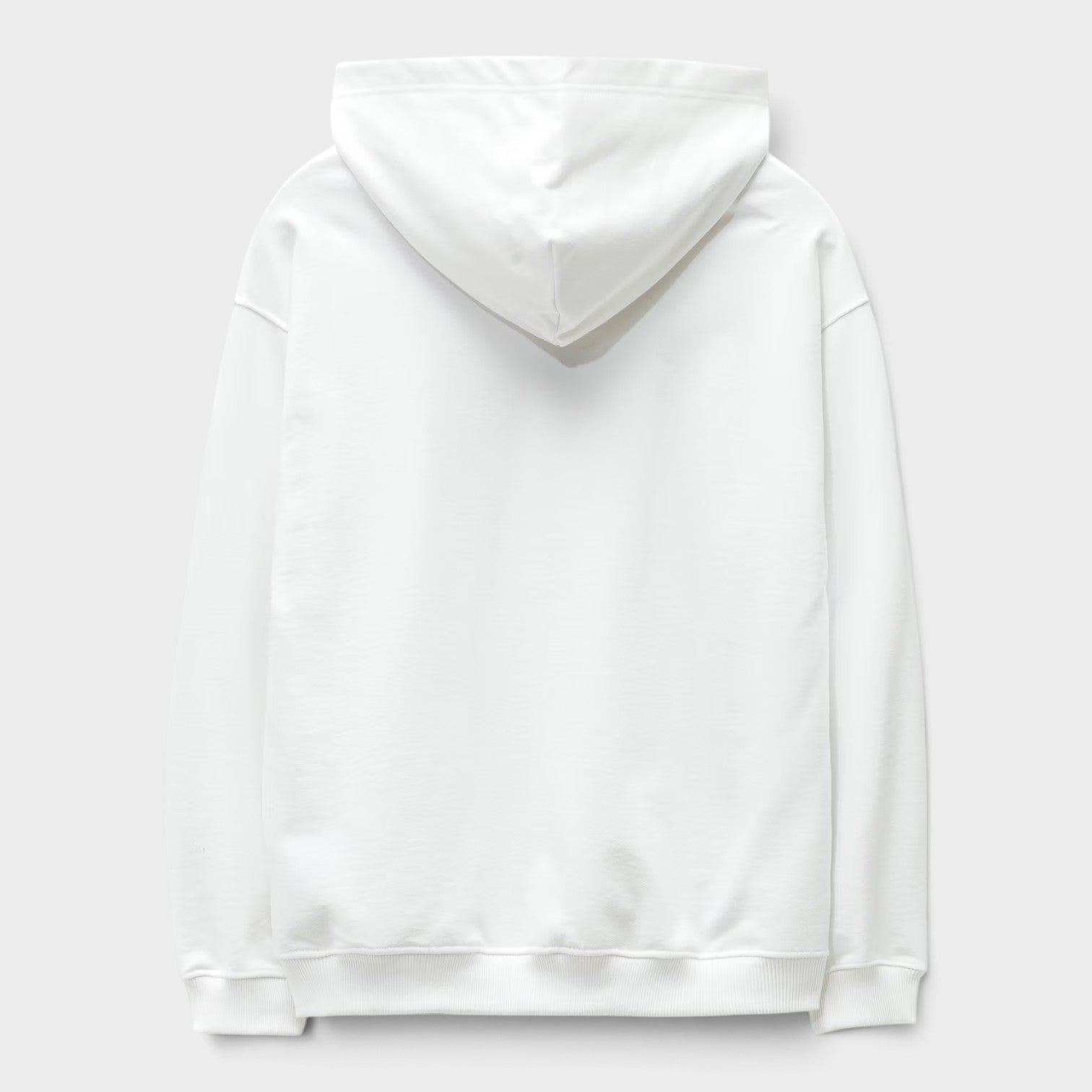 Frayed Logo Patch Hoodie White Red