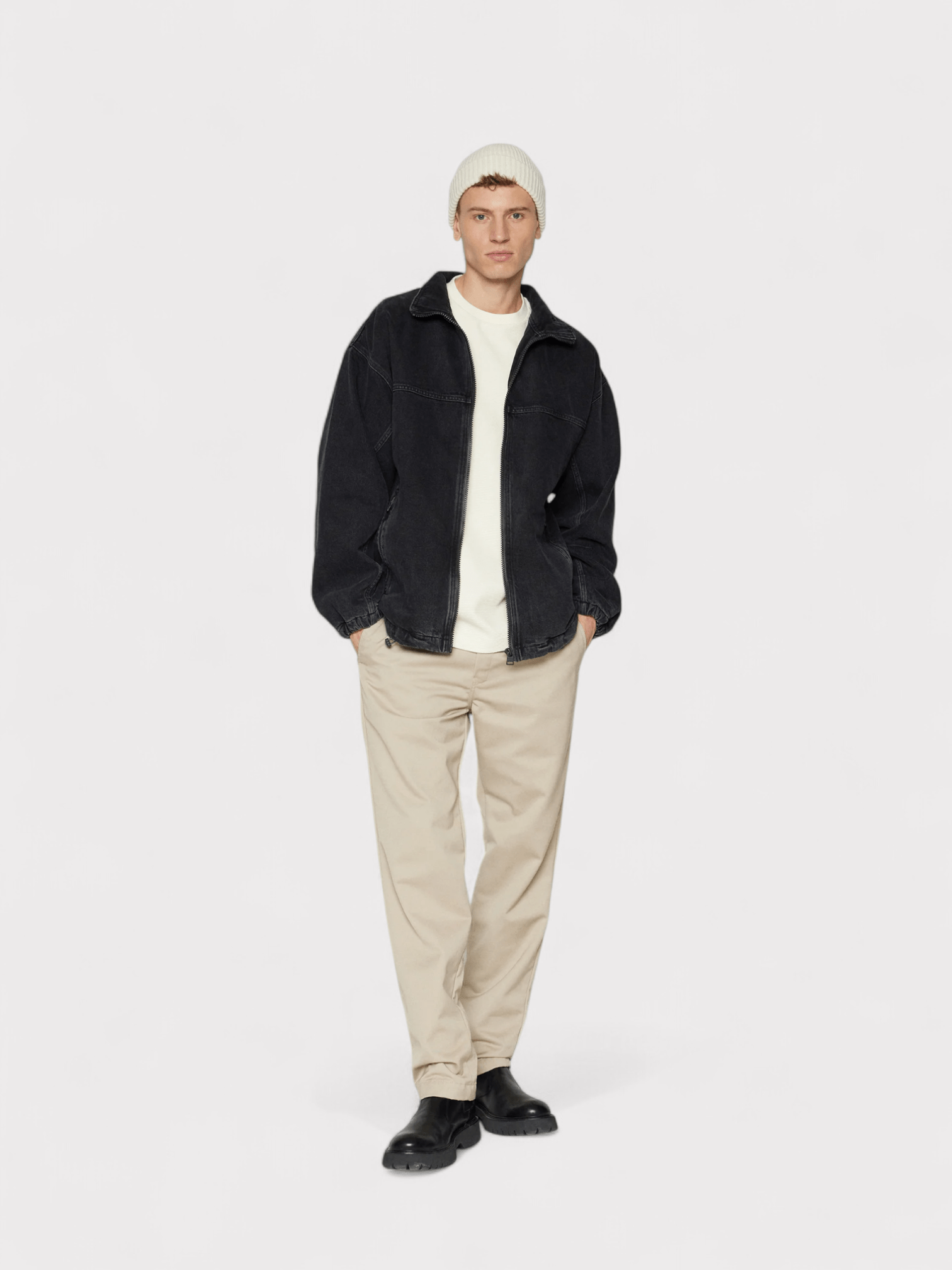 Hugo Denim Coach Jacket Washed Black Oversized Fit - Supplied FashionHUGO