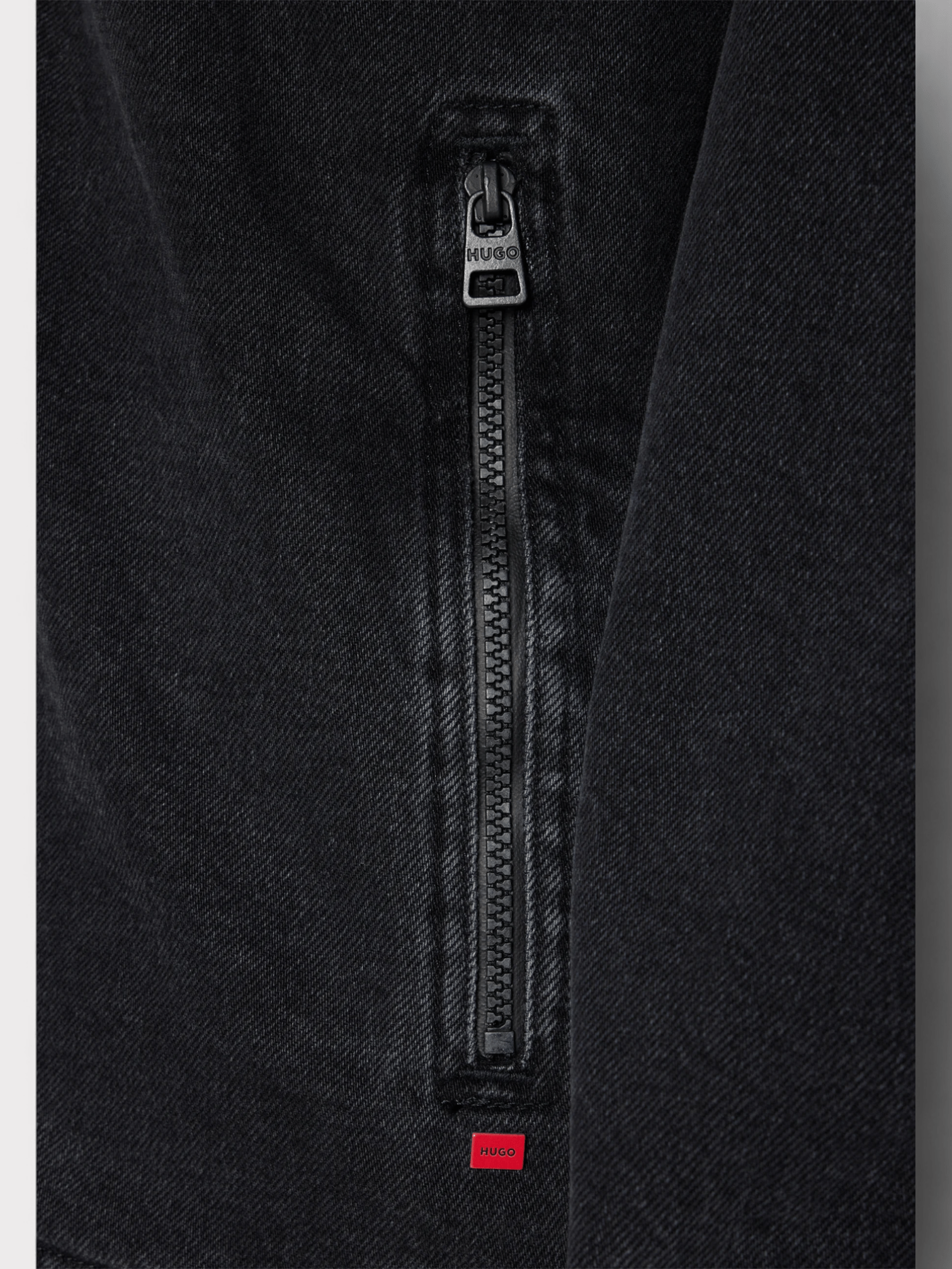 Hugo Denim Coach Jacket Washed Black Oversized Fit - Supplied FashionHUGO