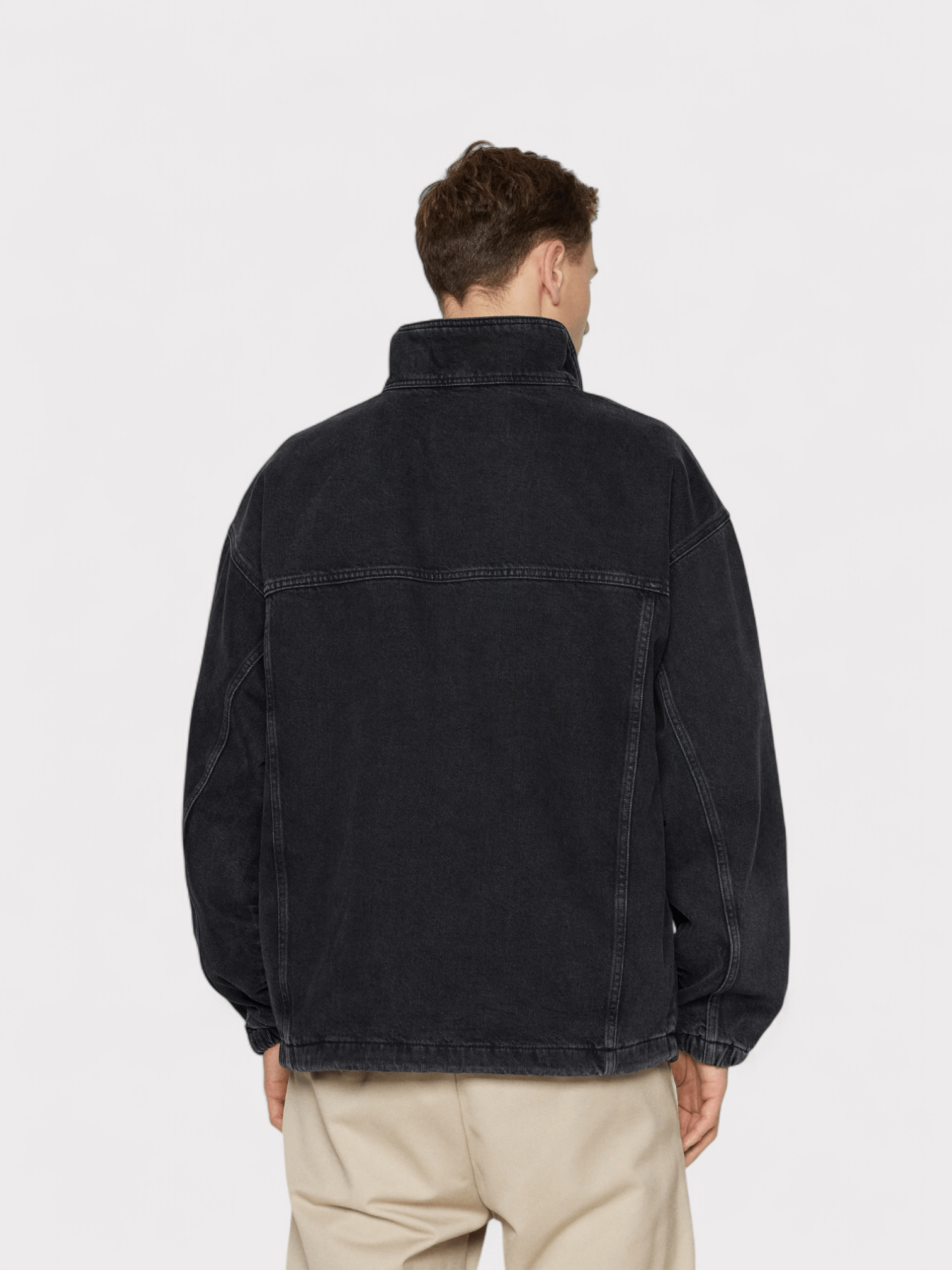 Hugo Denim Coach Jacket Washed Black Oversized Fit - Supplied FashionHUGO