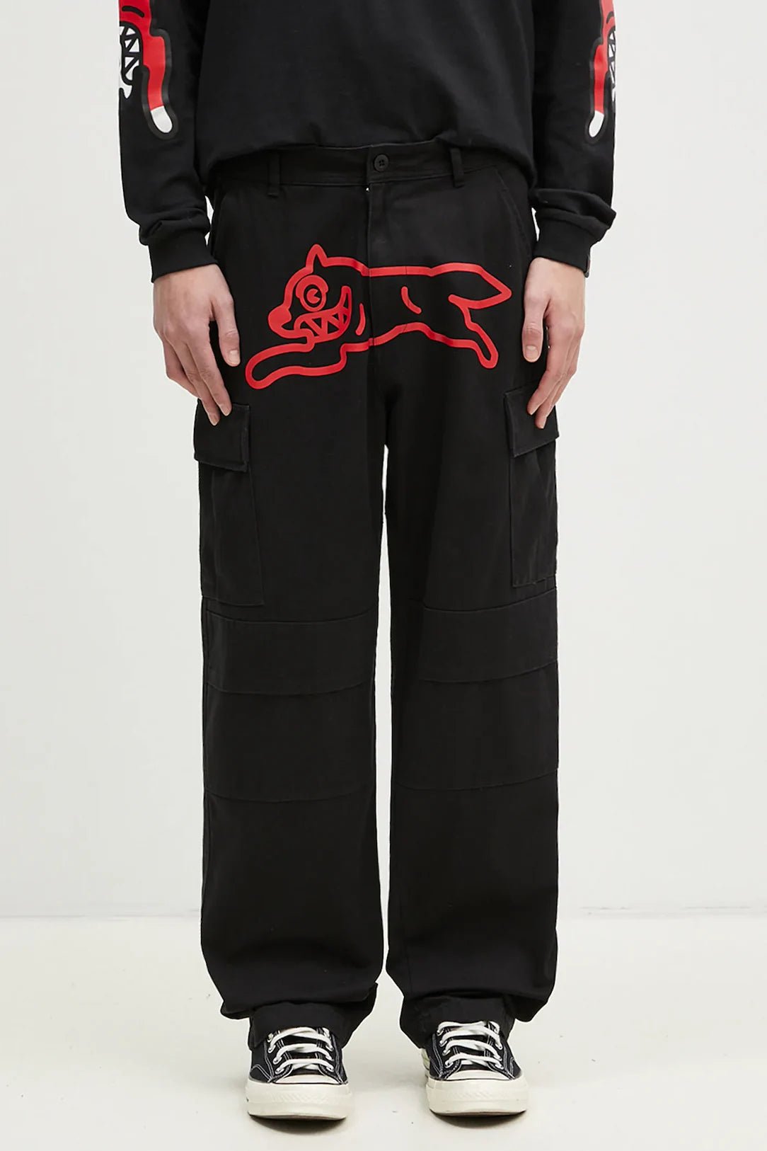 Icecream Running Dog Cargo Pant Black Red - Supplied FashionIcecream