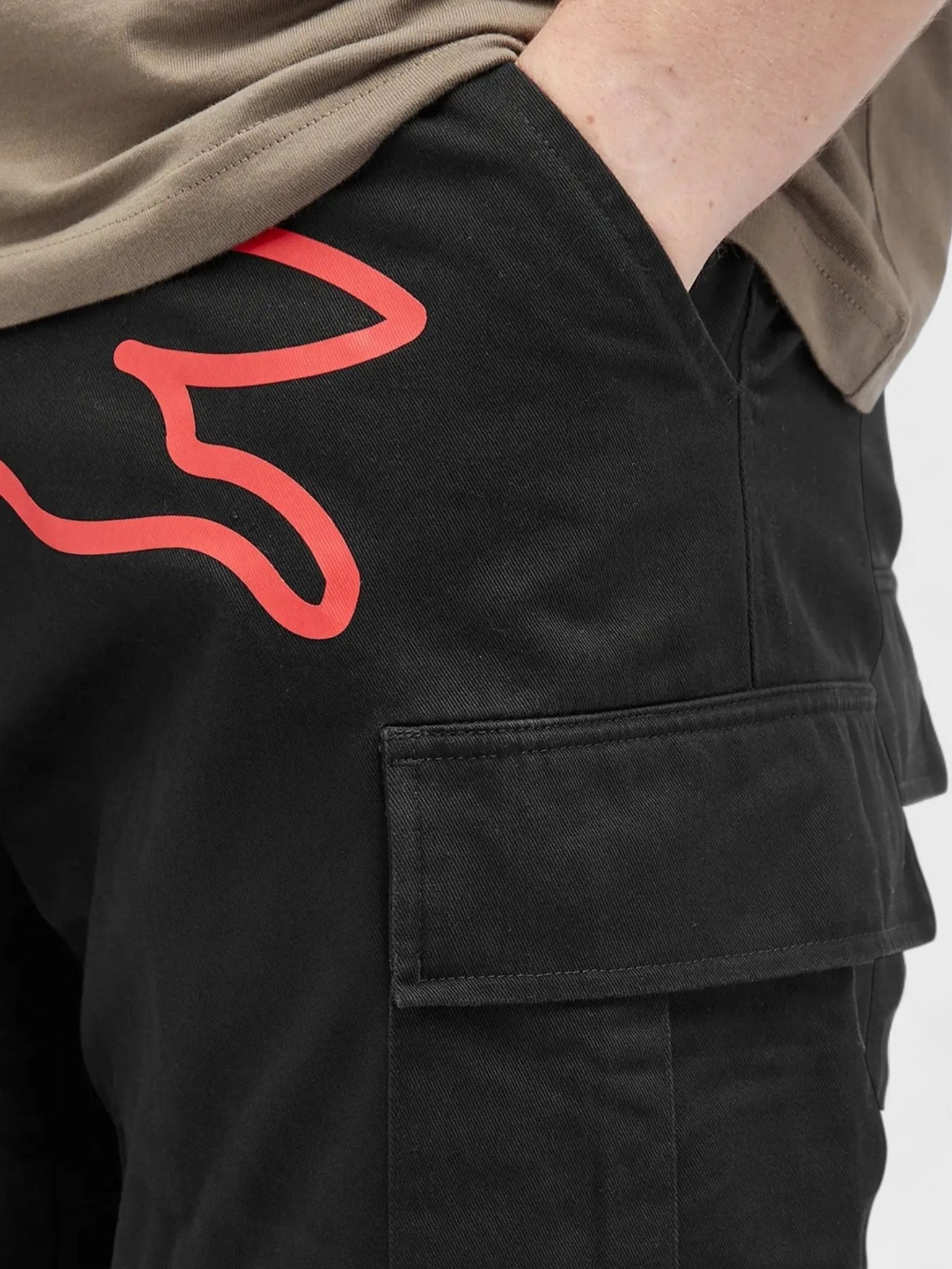 Icecream Running Dog Cargo Pant Black Red - Supplied FashionIcecream