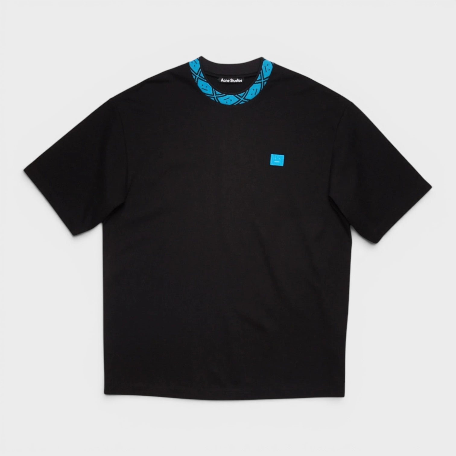 Collar Logo T Shirt Black Blue