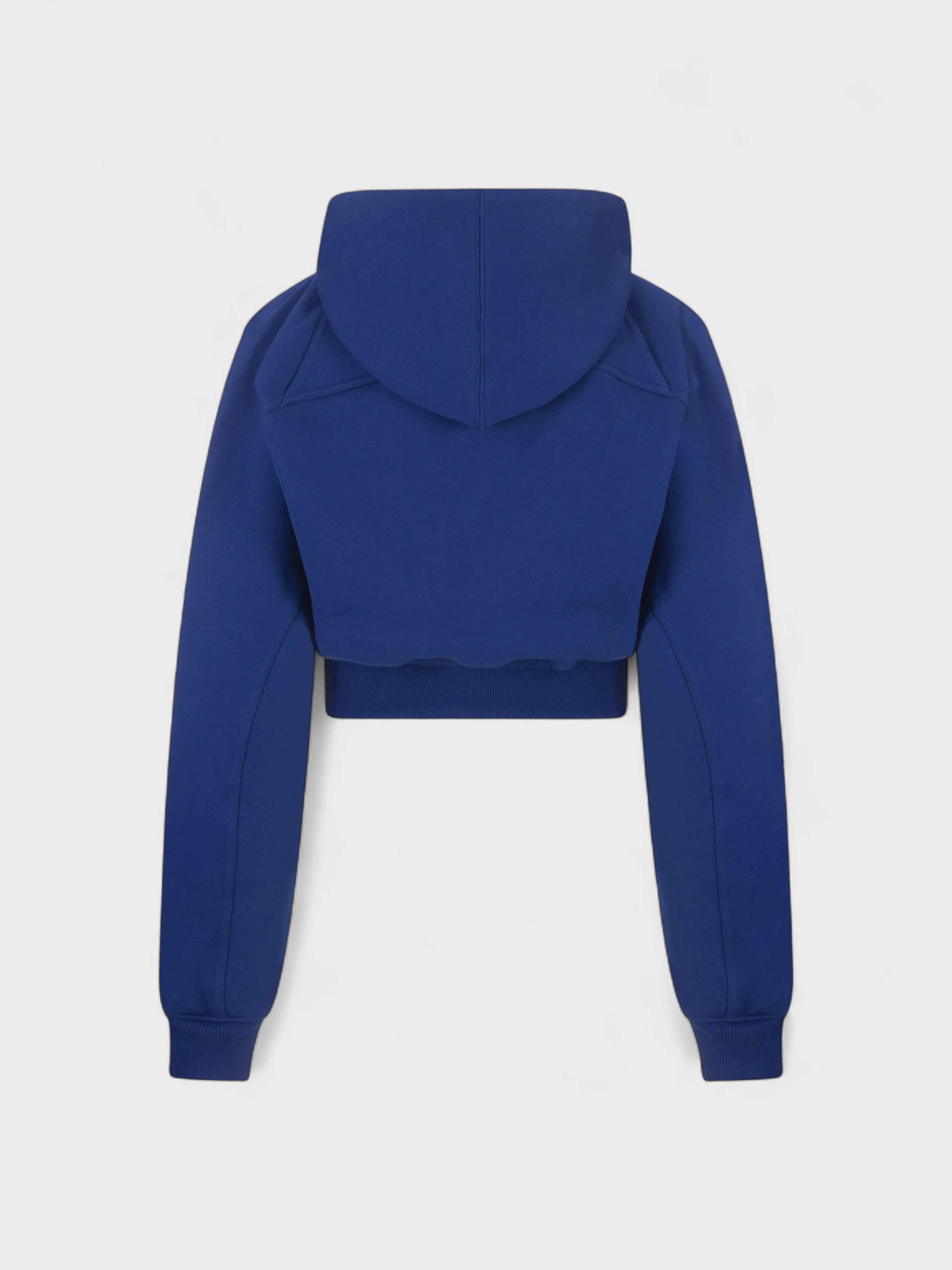 Off-White Off Stamp Round Crop Hoodie Blue