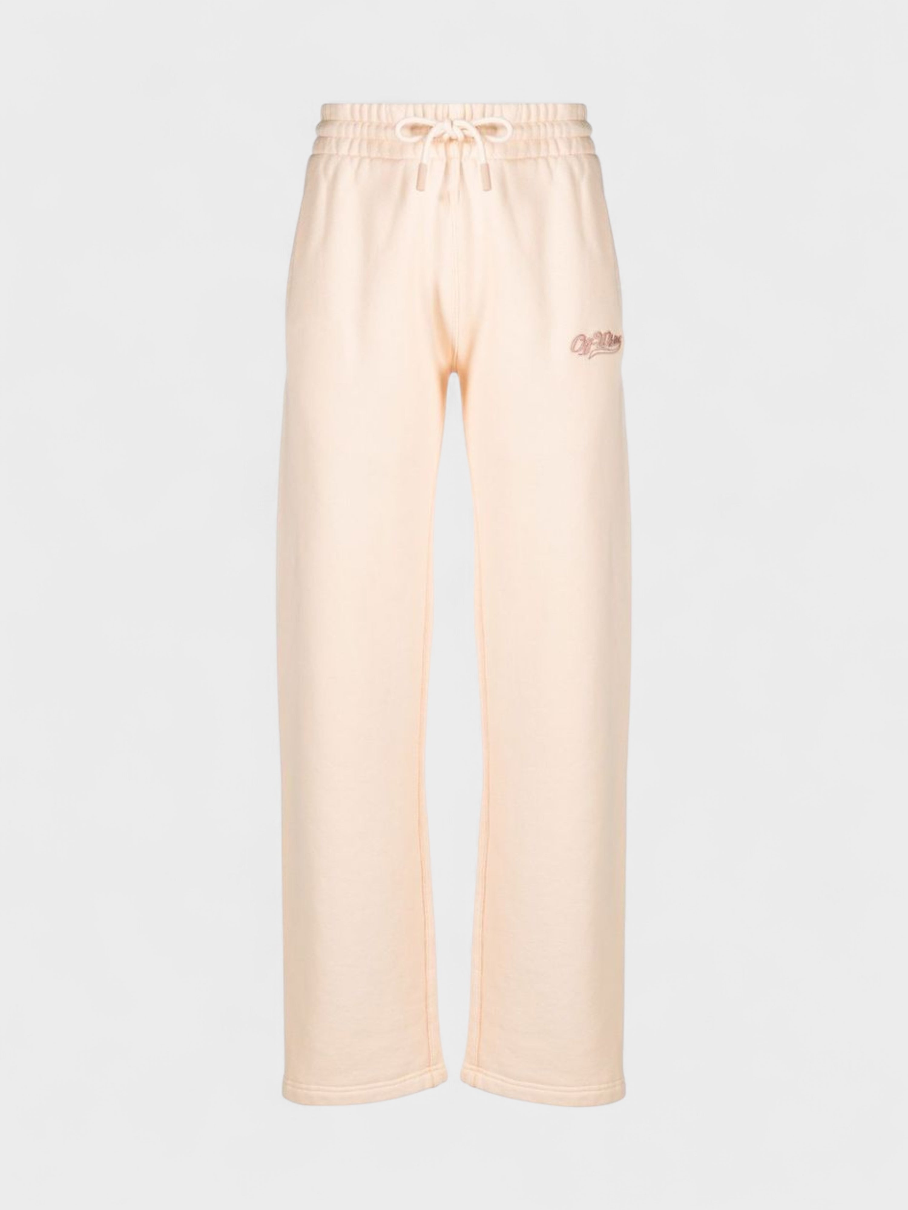 Off-White Embroidered Baseball Logo Tapered Sweatpants Nude