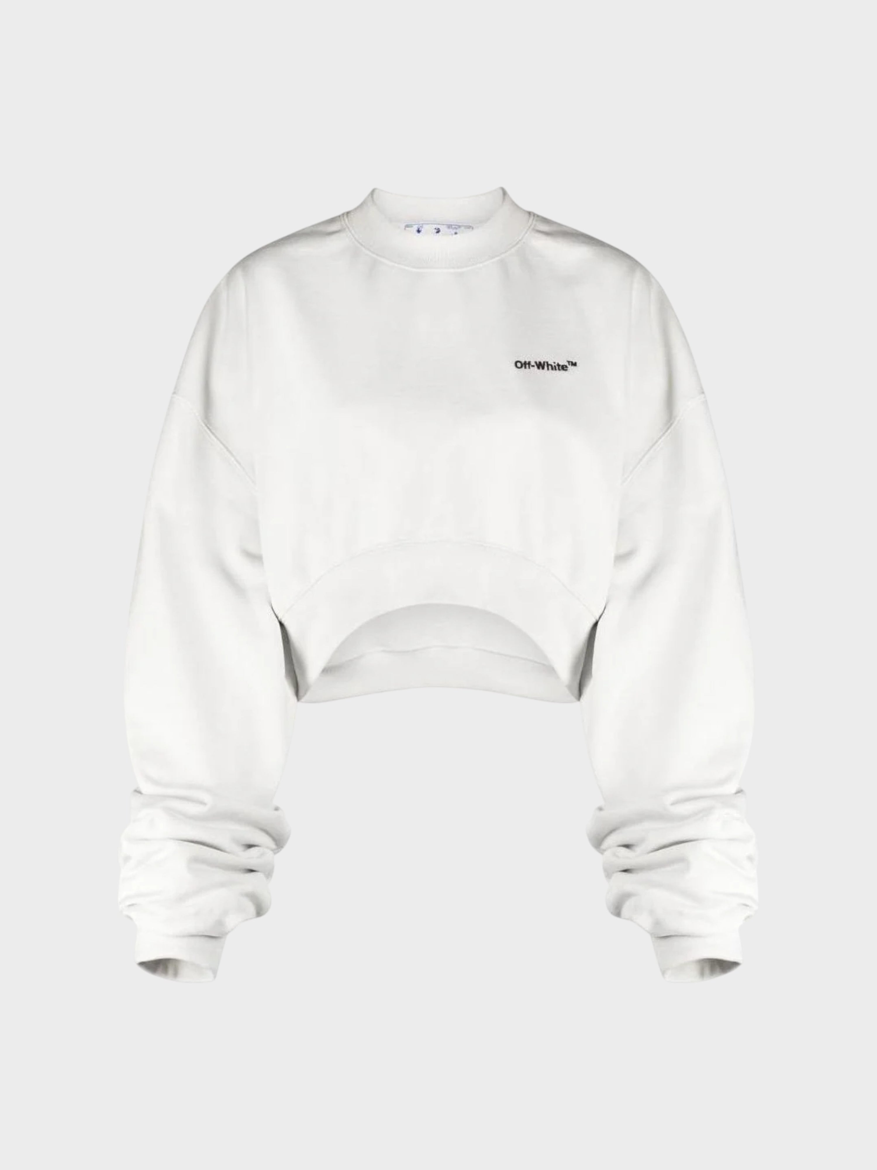 Off-White For All Helv Cropped Over Crewneck White