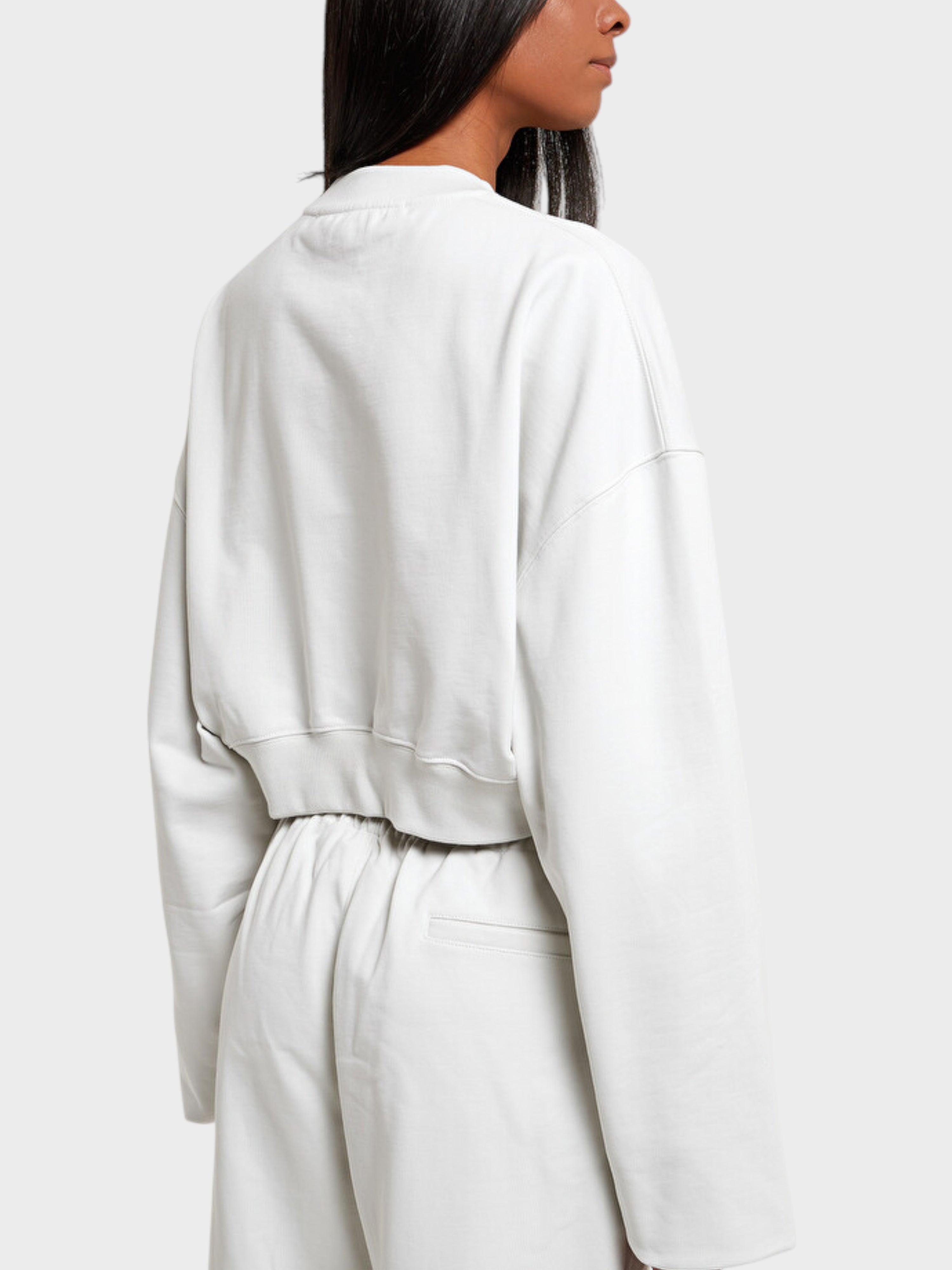 Off-White For All Helv Cropped Over Crewneck White