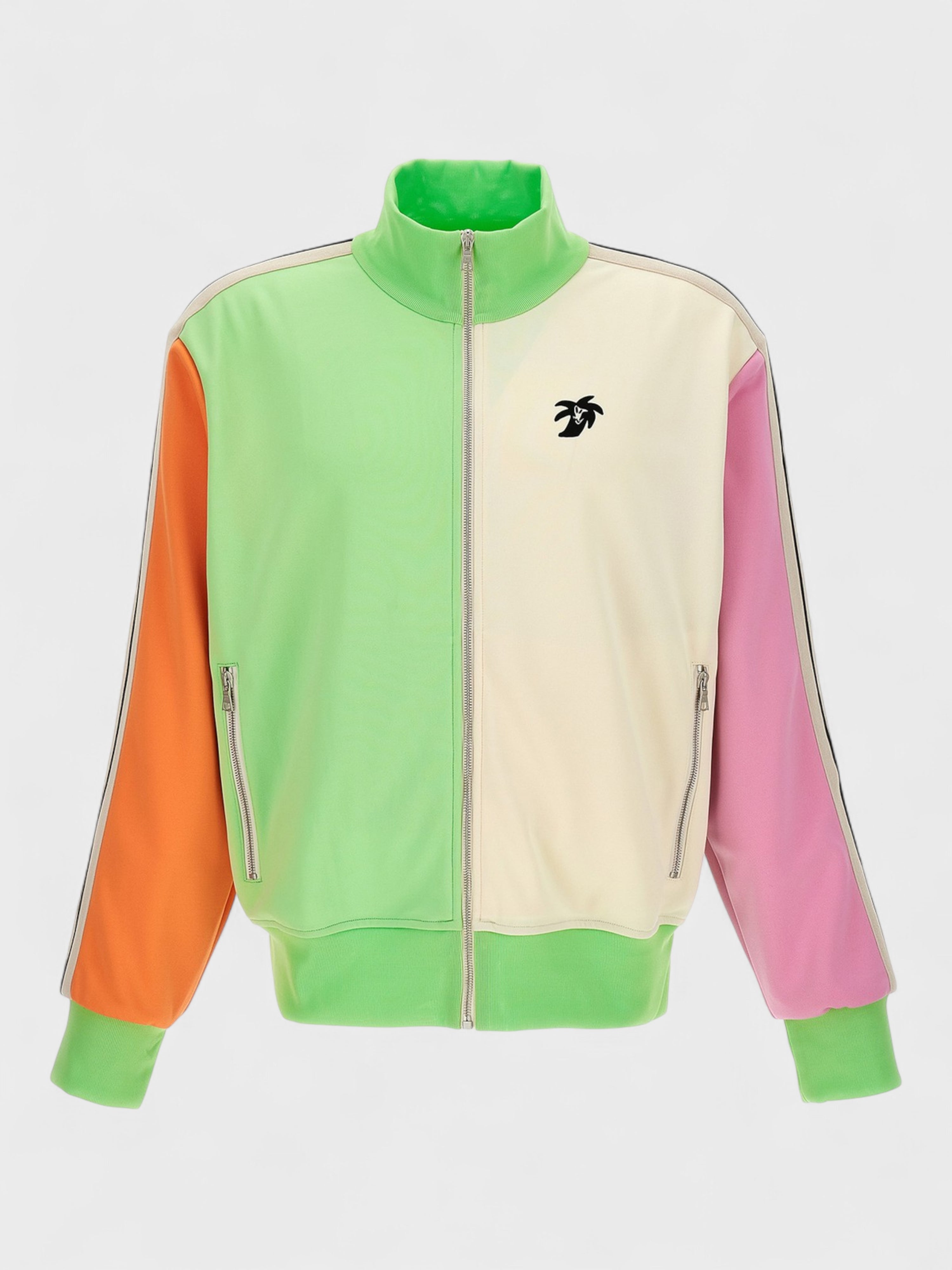 Palm Angels Shirt Collar Knit Track Jacket Light Green