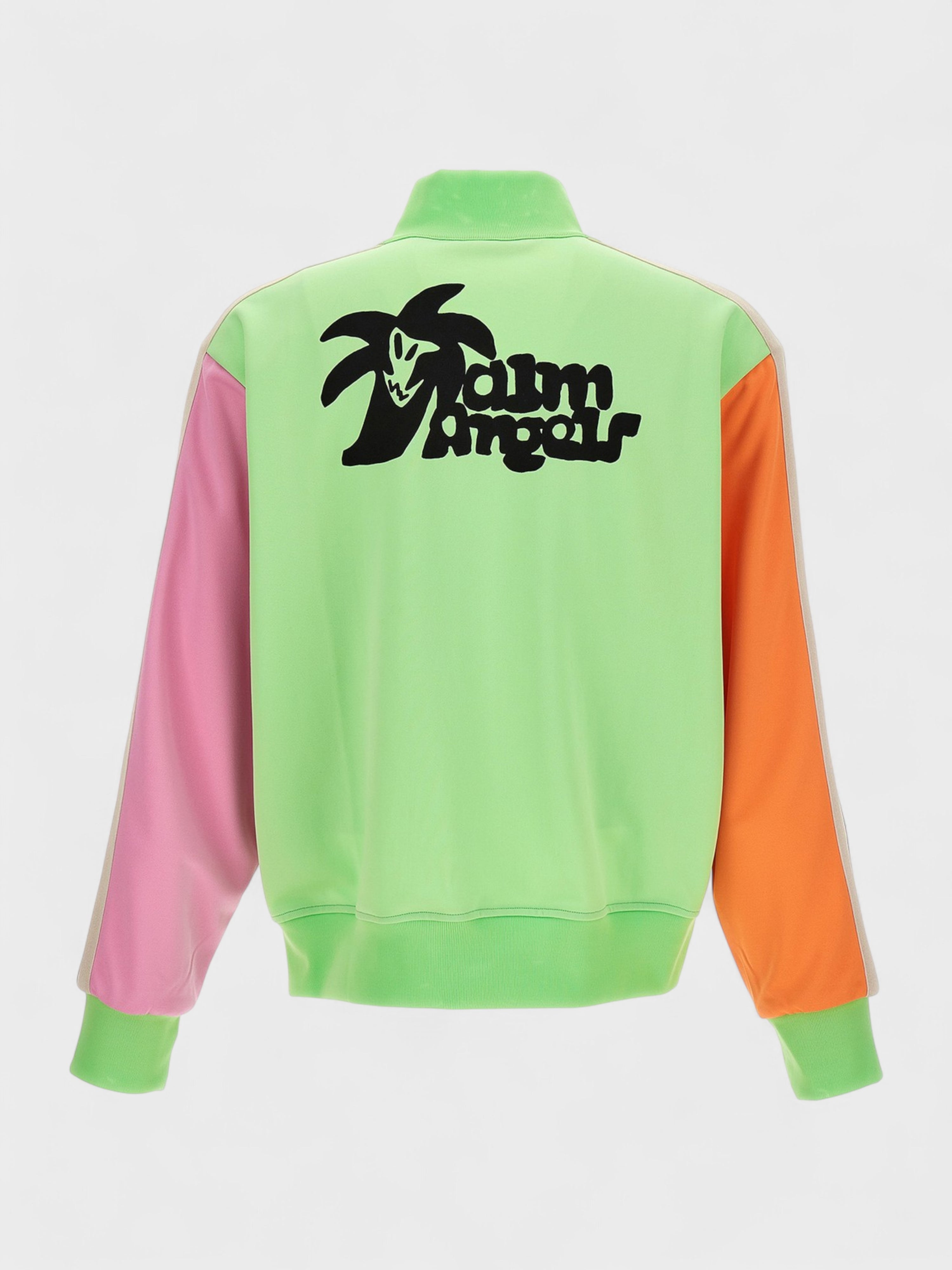 Palm Angels Shirt Collar Knit Track Jacket Light Green