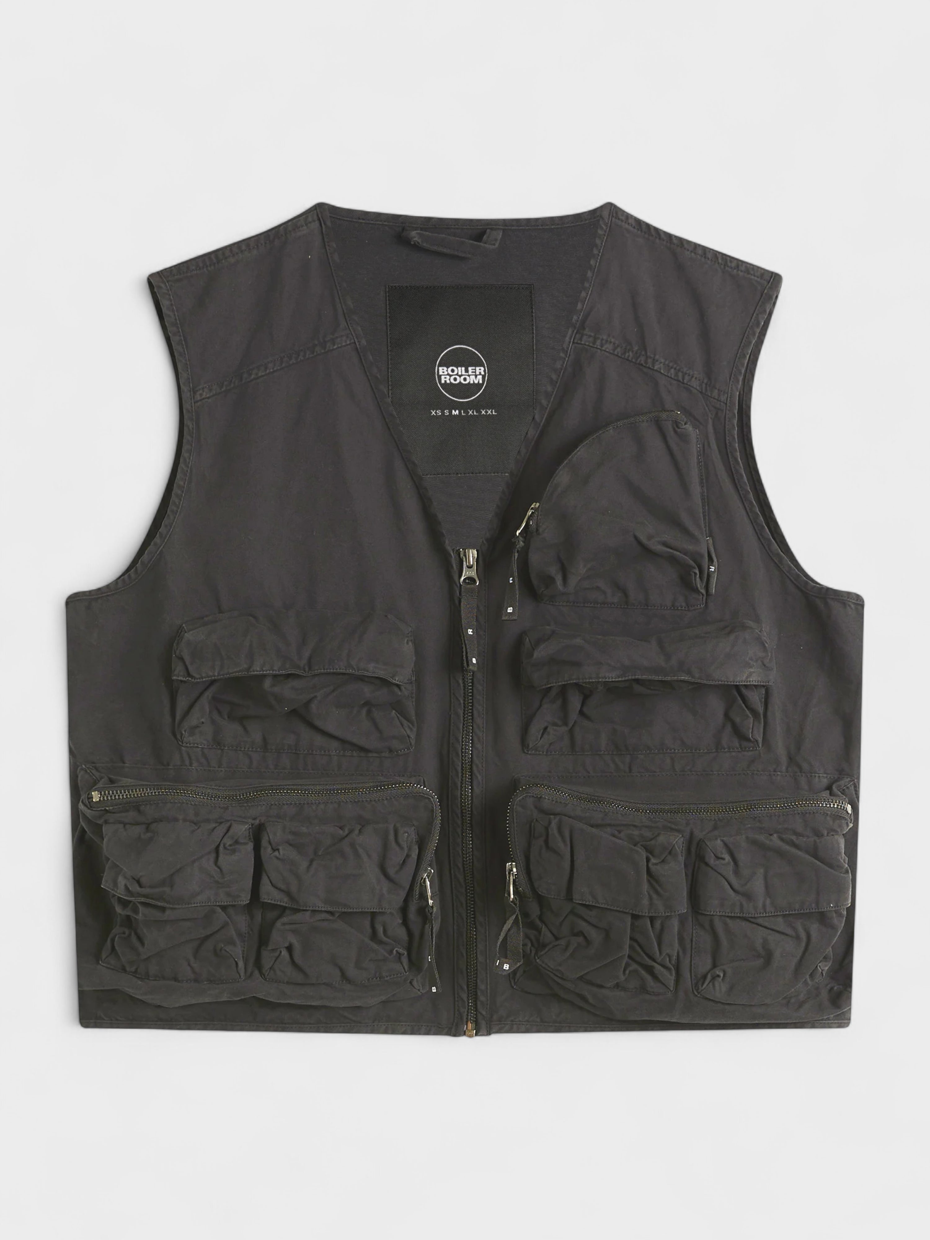 Boiler Room Multi Pocket Gilet Black