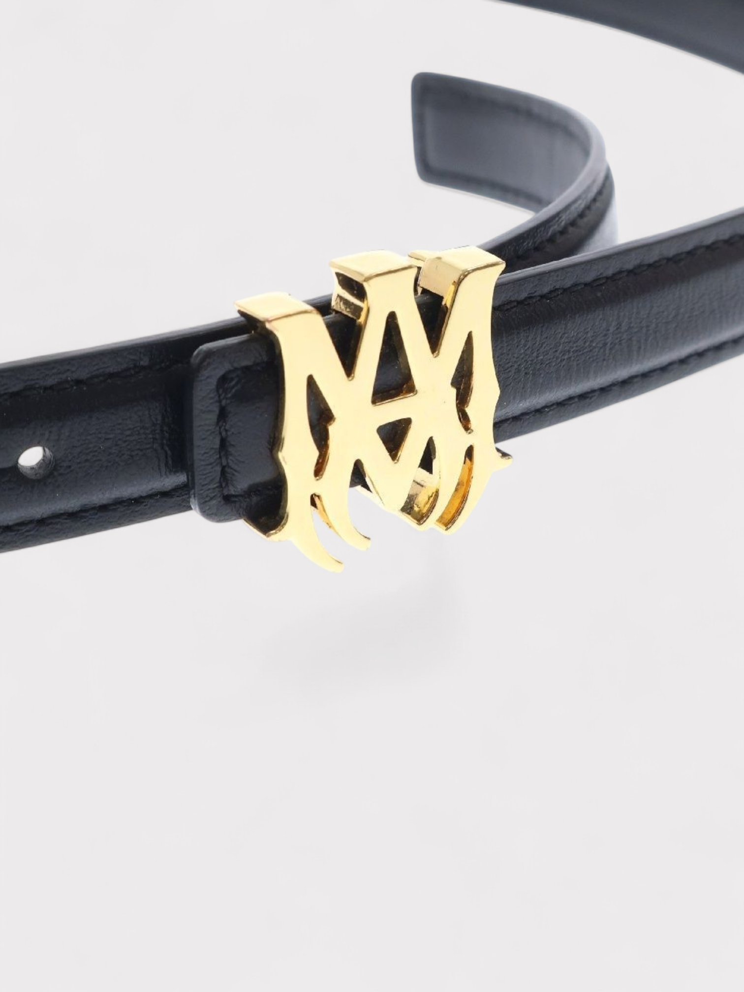 Amiri MA Logo 2cm Belt Gold Black