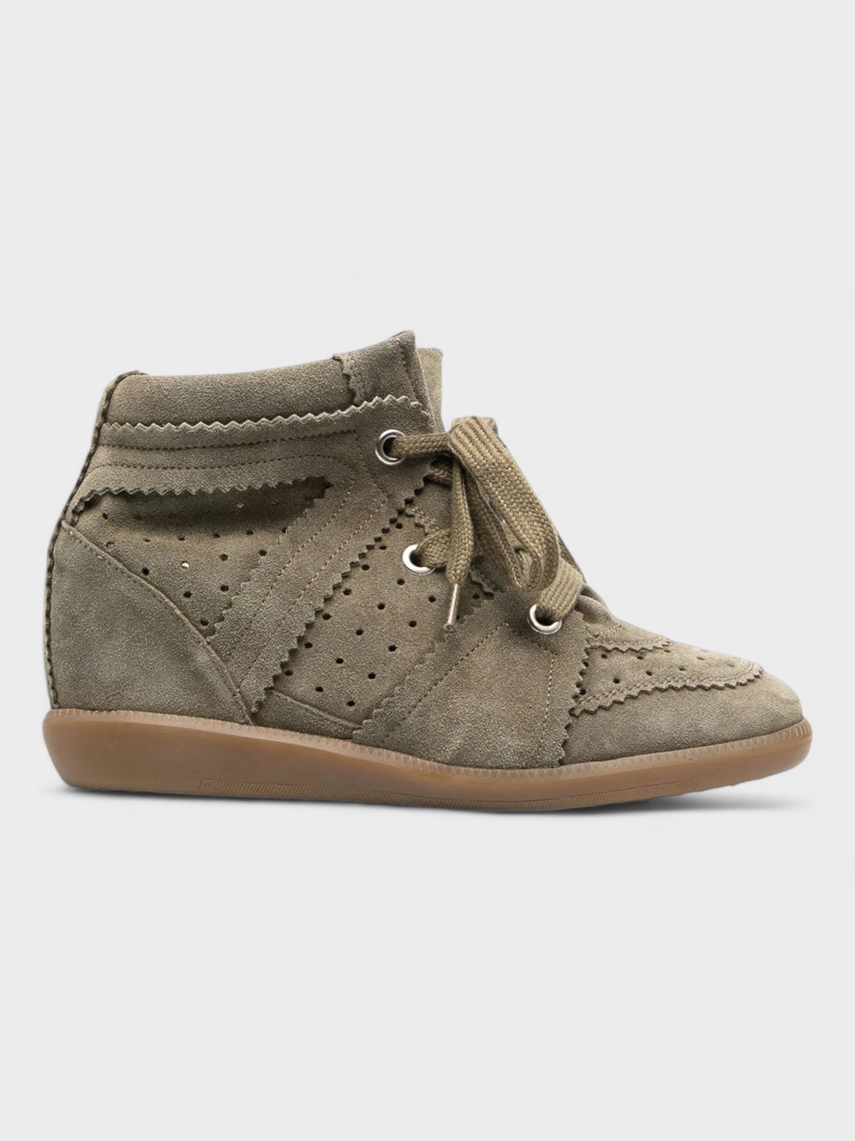 Isabel Marant Bobby Wedge Sneakers Taupe