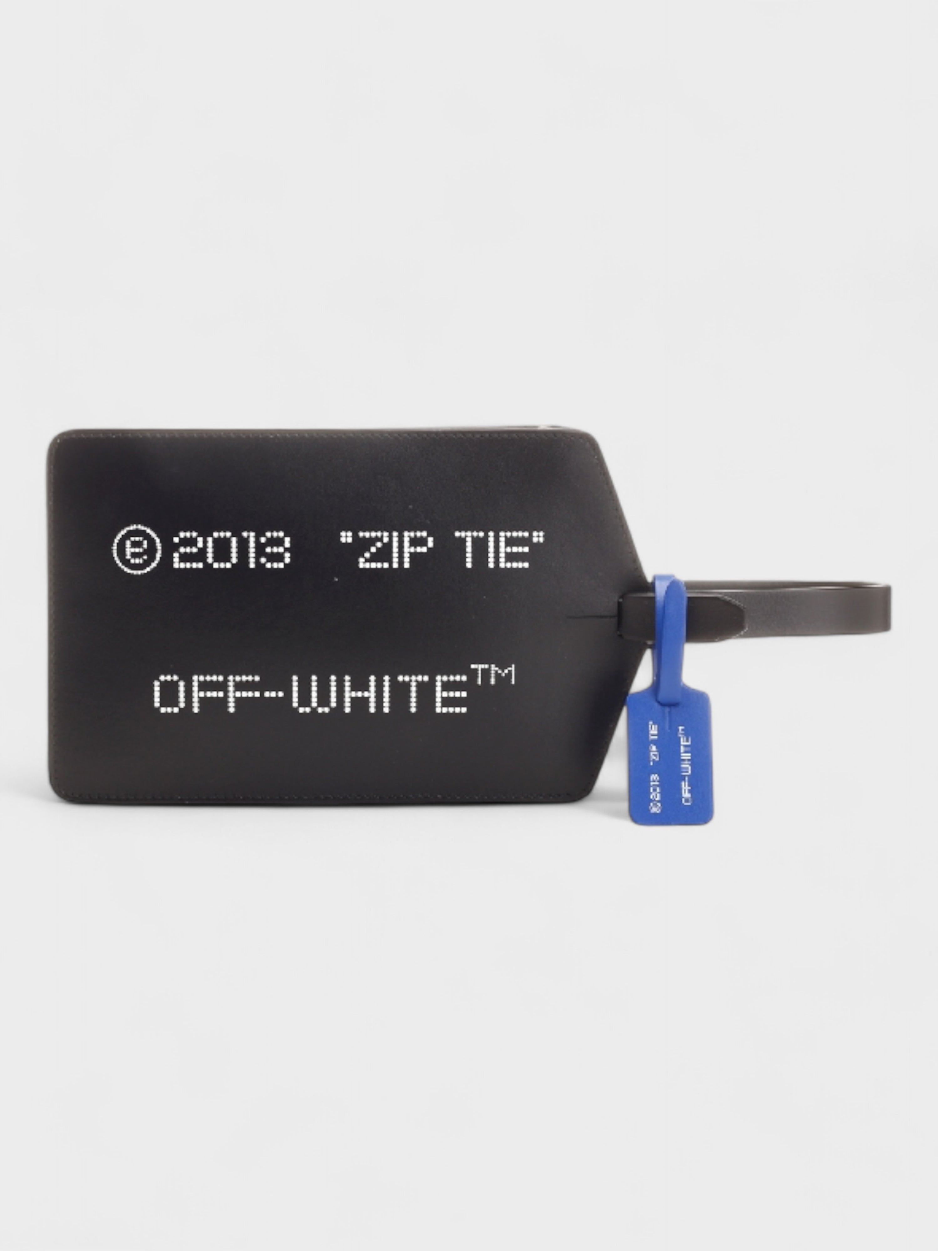 Off-White Zip Tie Medium Clutch Bag Black