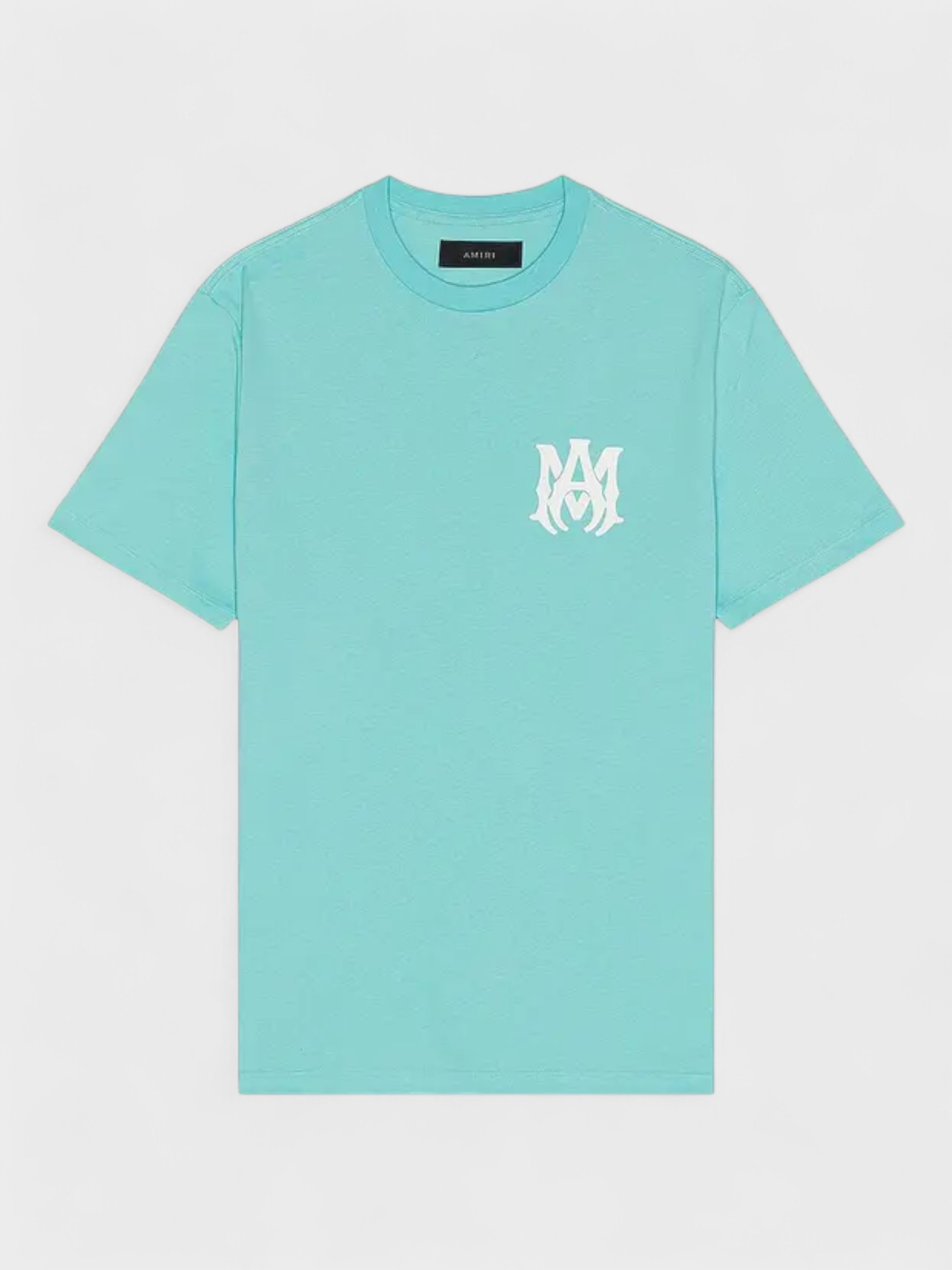 Amiri MA Logo T Shirt Aqua Blue