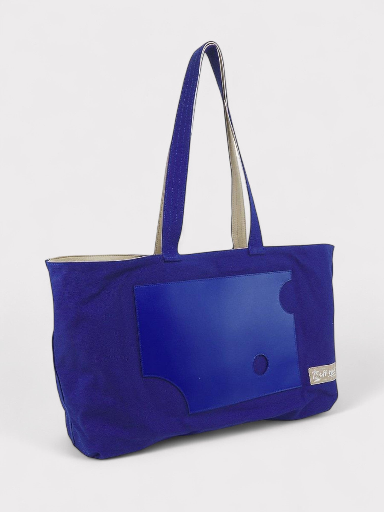 Off-White Reversible Tote Bag Beige Blue