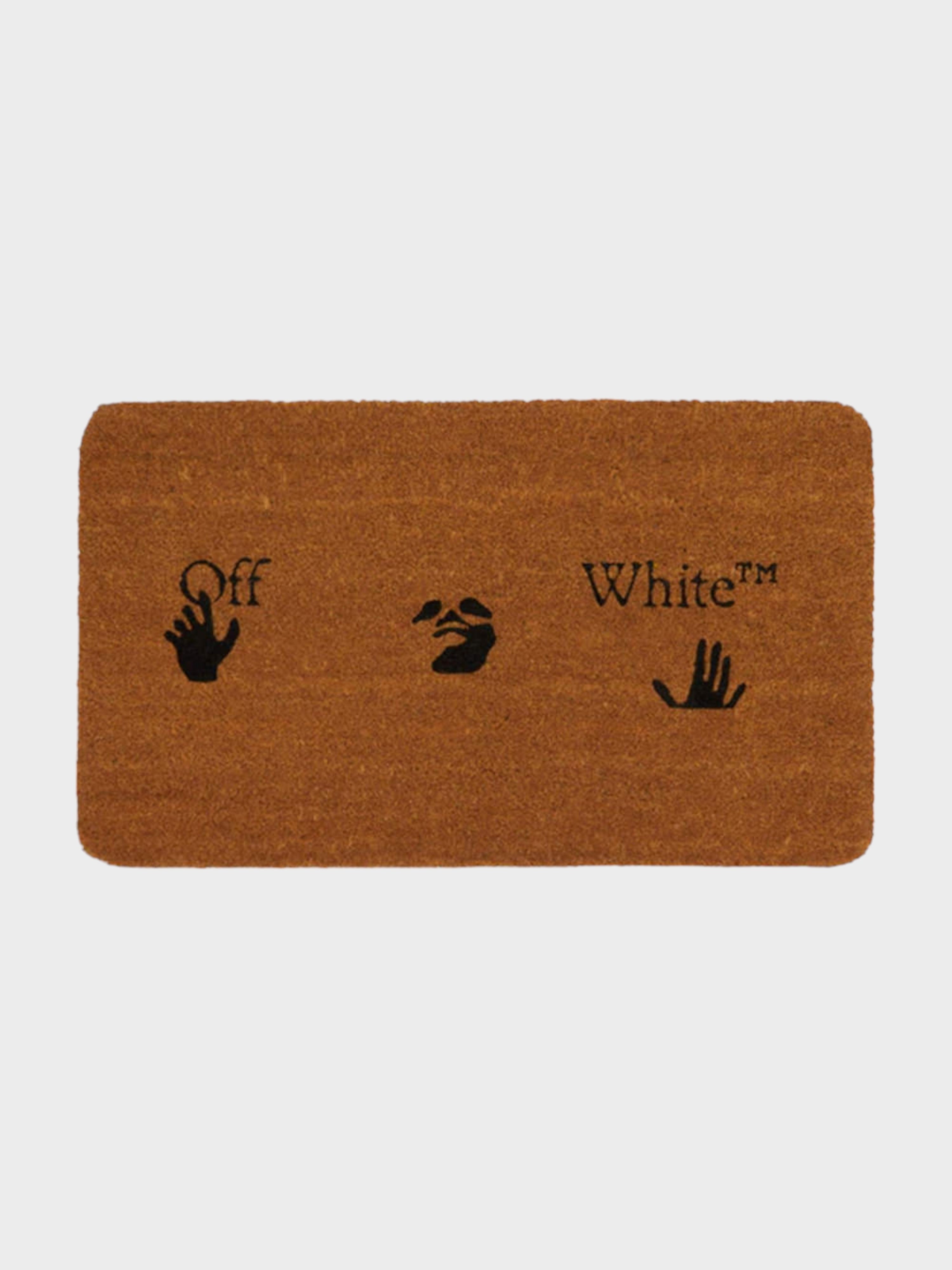 Off-White Swimming Man Doormat Brown