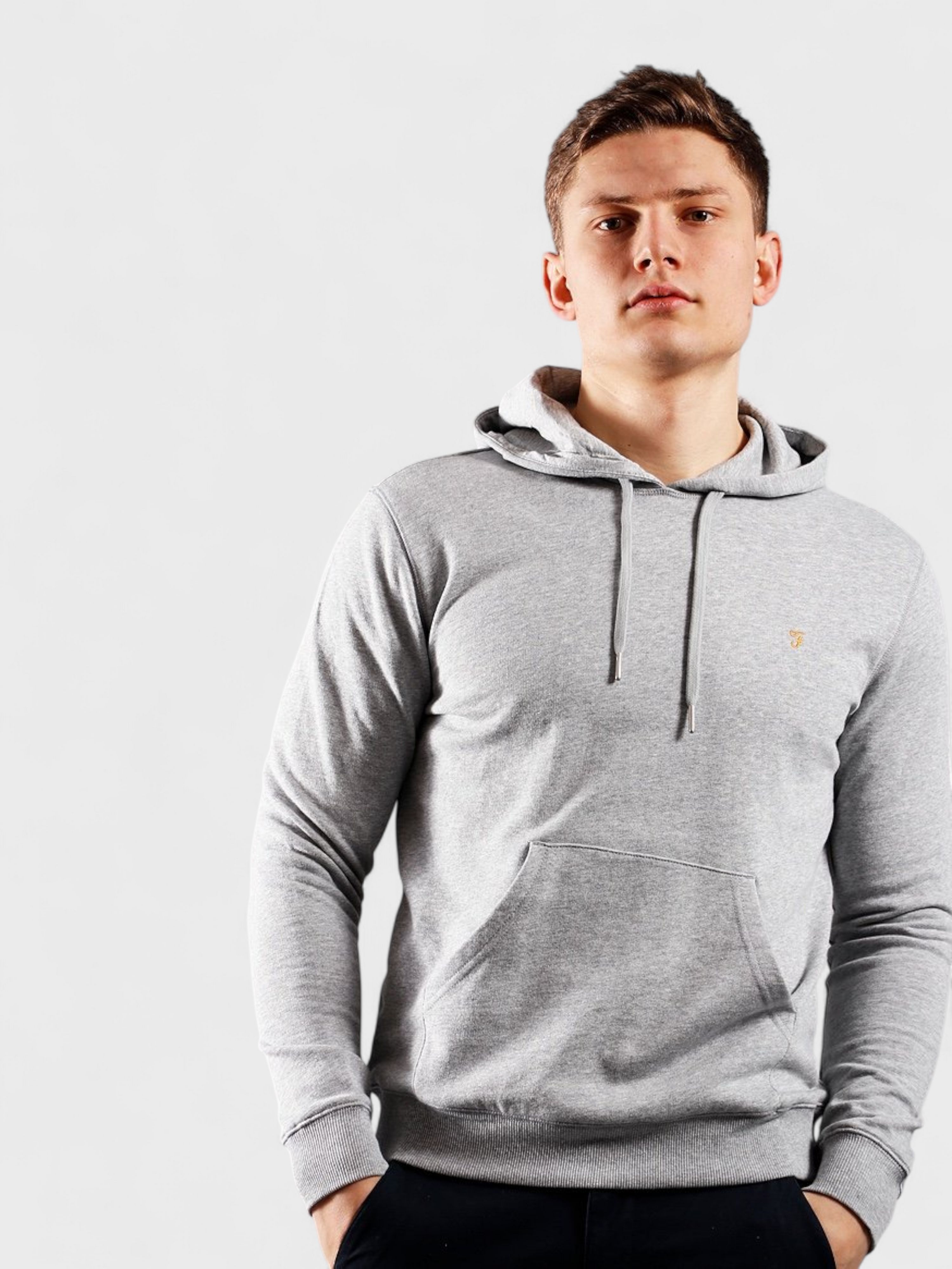 Farah Zain Light Marl Grey Hoodie