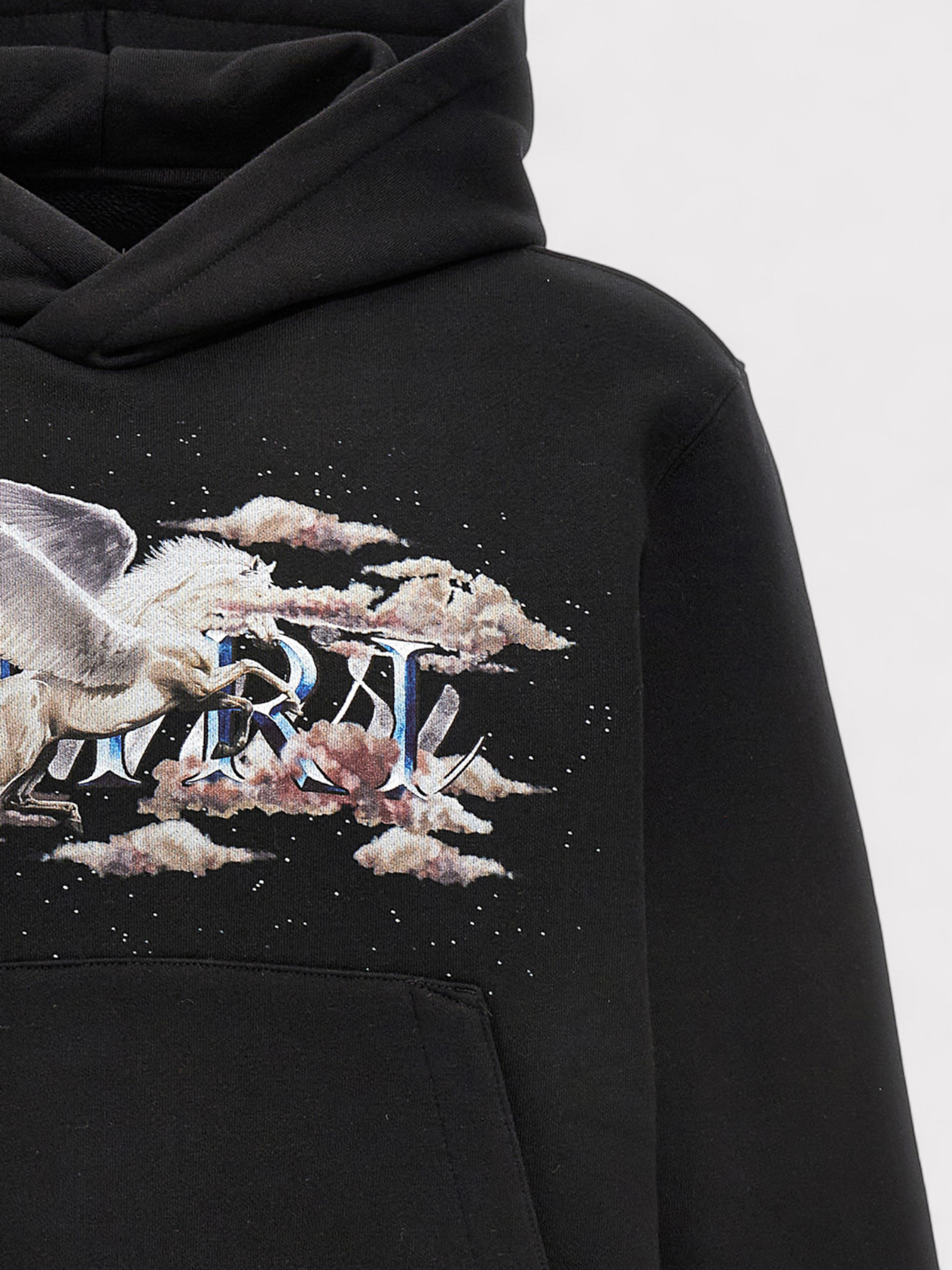Amiri Pegasus Script Hoodie Black
