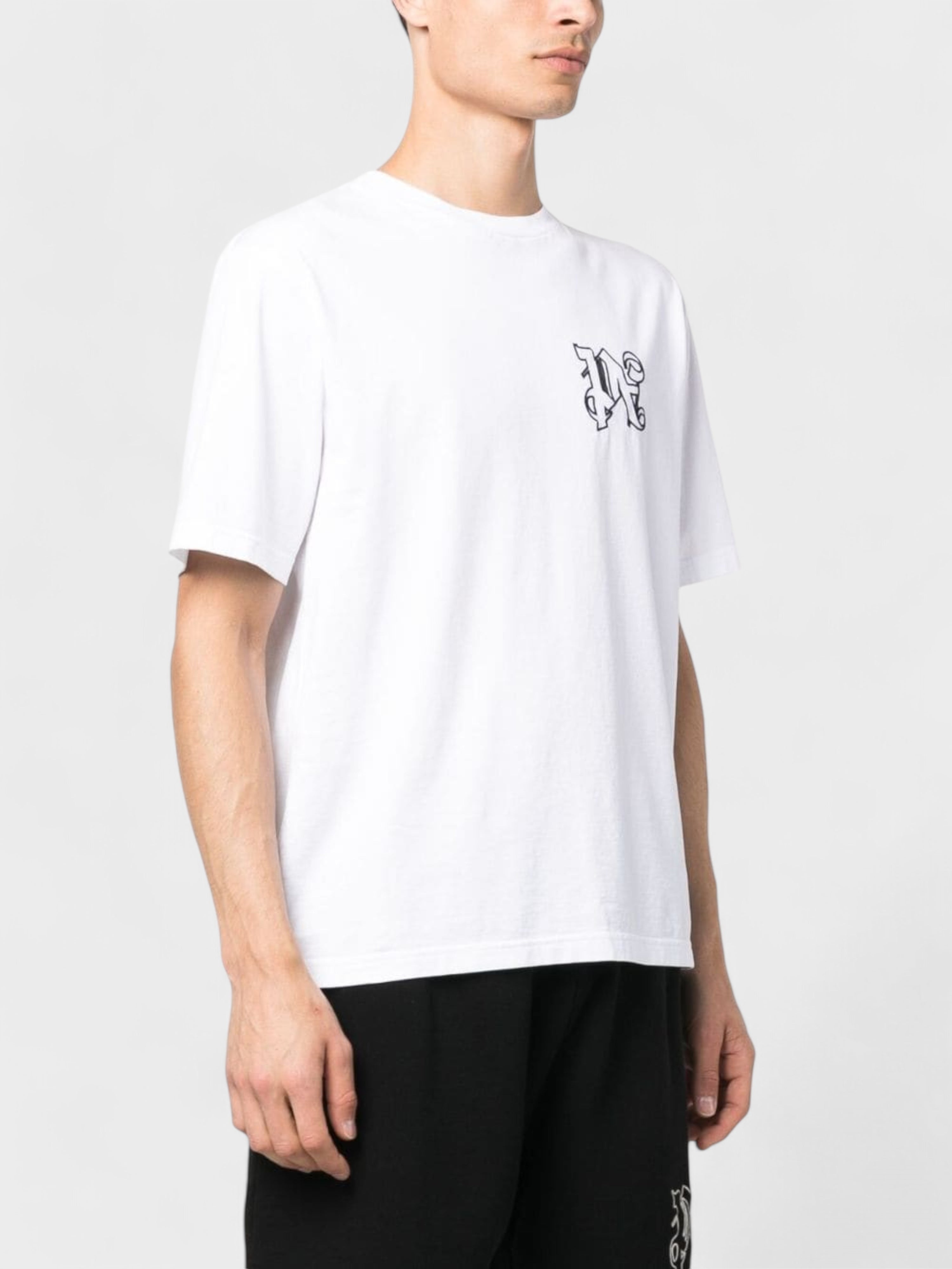 Palm Angels Monogram PA Tee White Black L