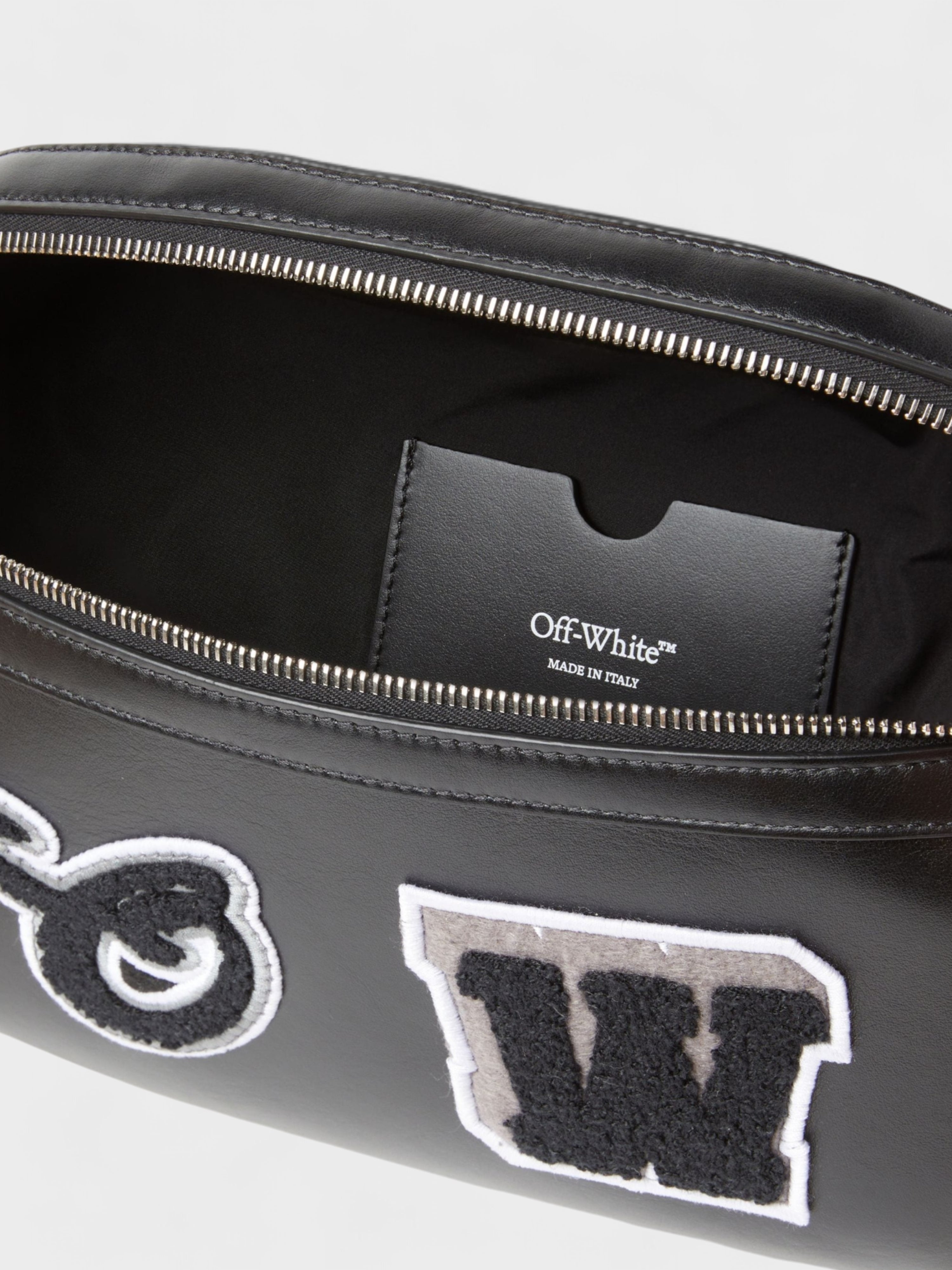 Off-White Varsity Patch Waist Bag Black