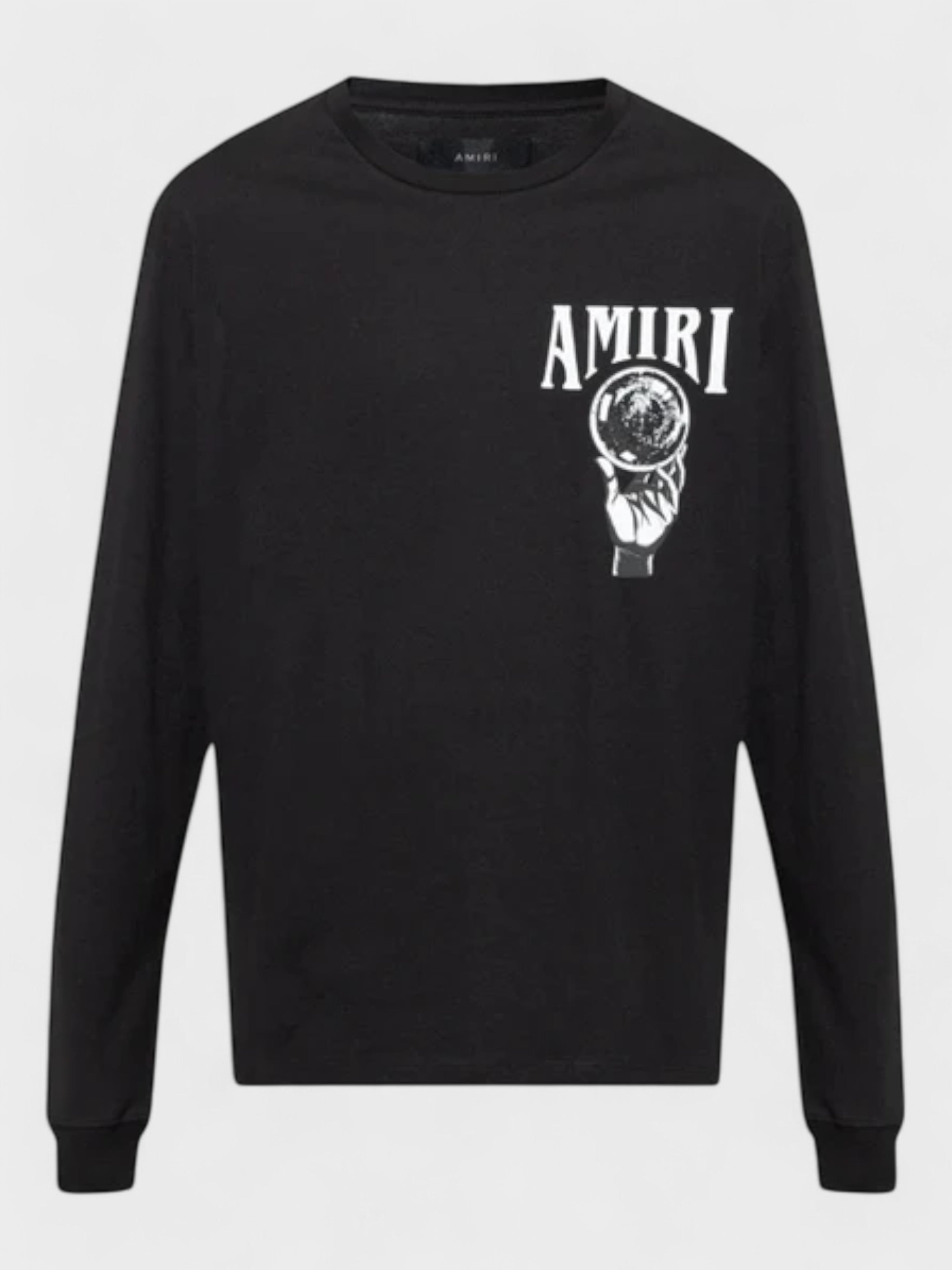 Amiri Crystal Ball Long Sleeve Shirt Black