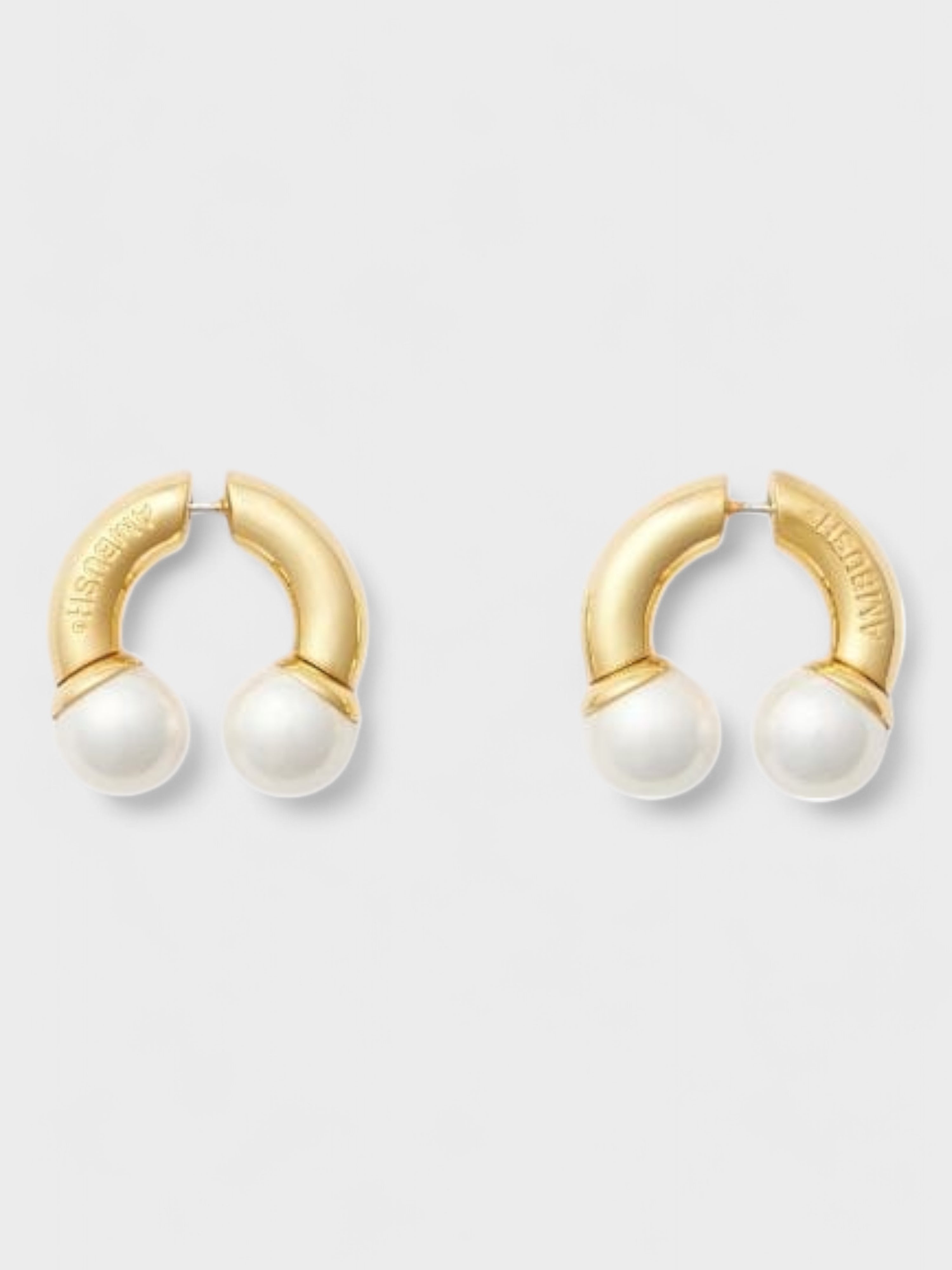 Ambush Pearl Barbell Earring Gold