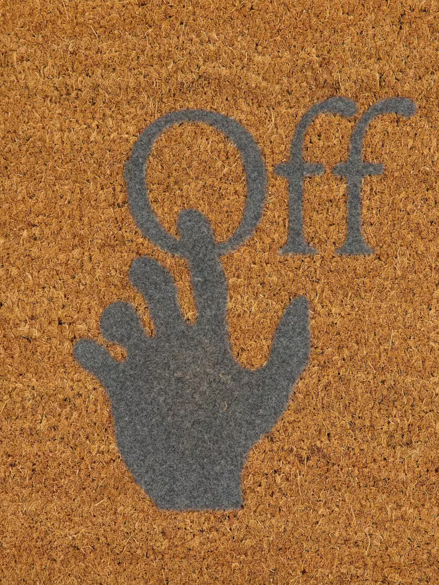 Off-White Off Hand Door Mat Brown