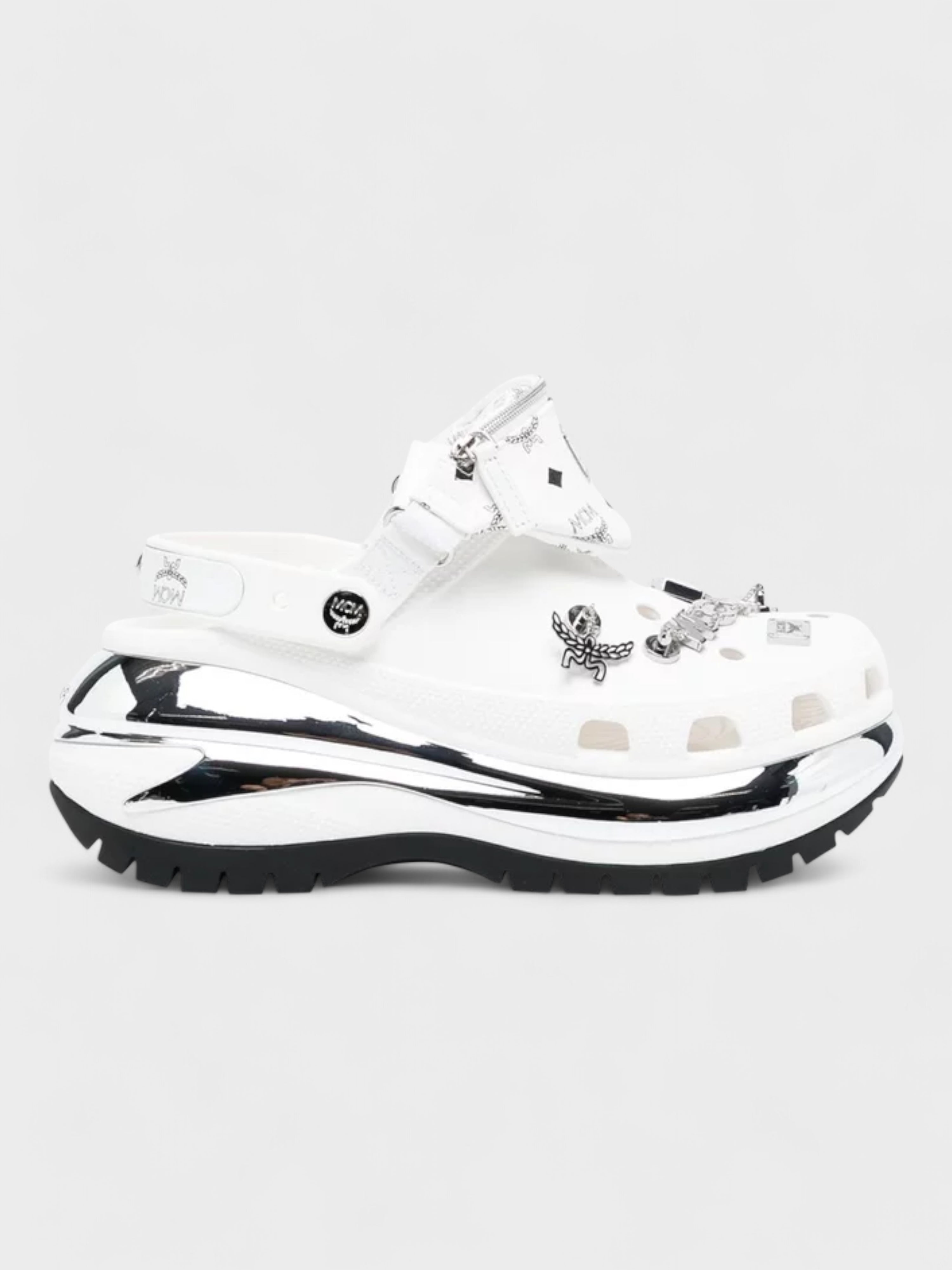 Mcm X Crocs Mega Crush White